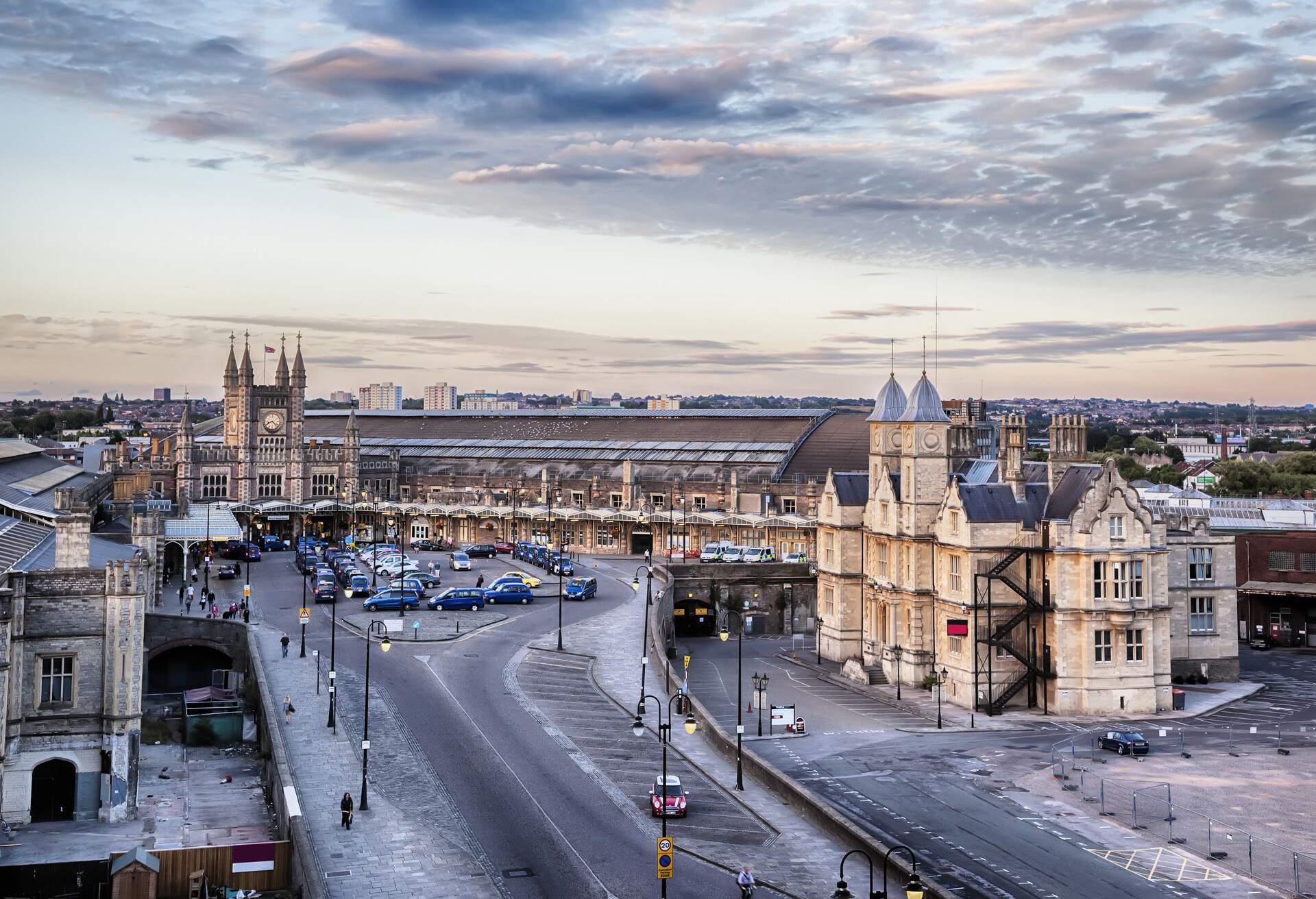 panorama at Bristol station square; Shutterstock ID 151657010; Purpose: Product; Brand (KAYAK, Momondo, Any): Any