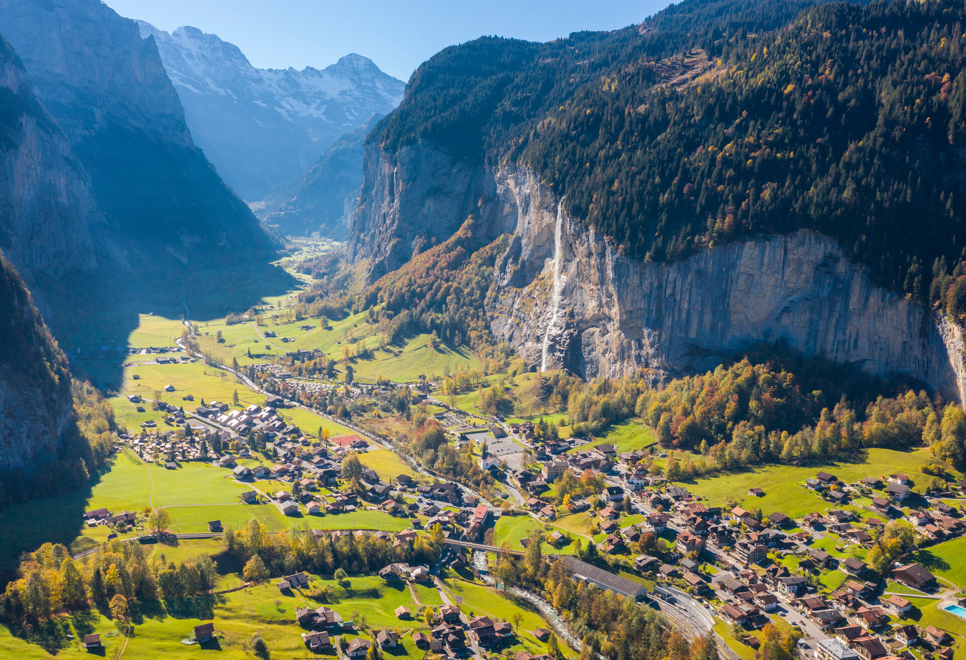 An impressive view over Swiss landscape.