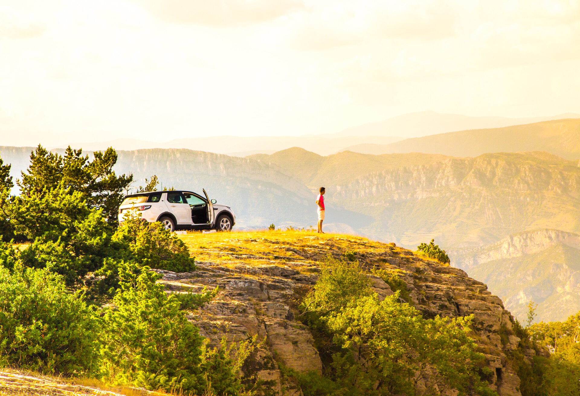 A beautiful view over the cliffs during a road trip in Spain.