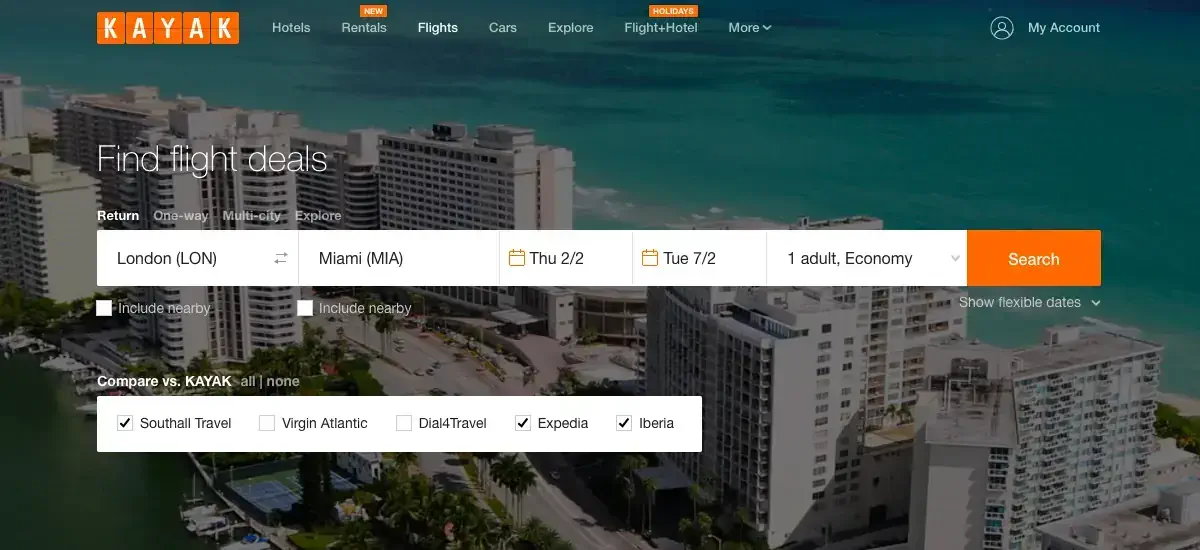 KAYAK Flight Search