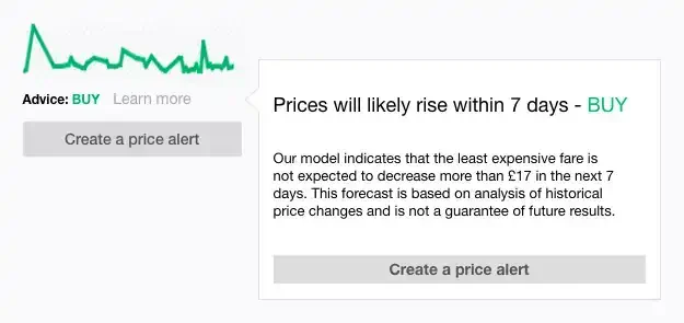 KAYAK Price Forecast