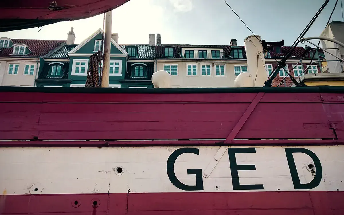 The historic Nyhavn Canal in the middle of Copenhagen 