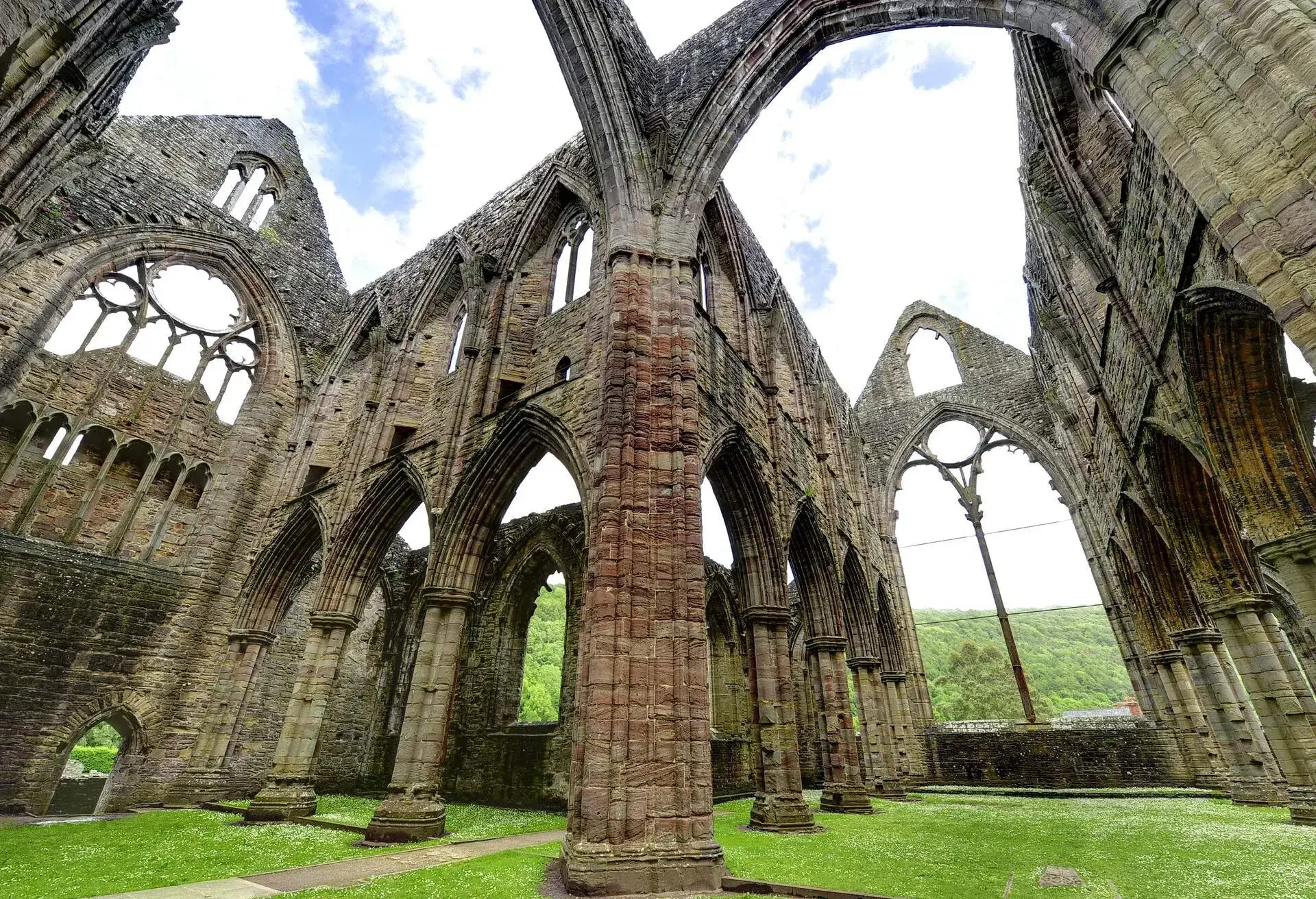 View of the ruins of Tintern Abbey