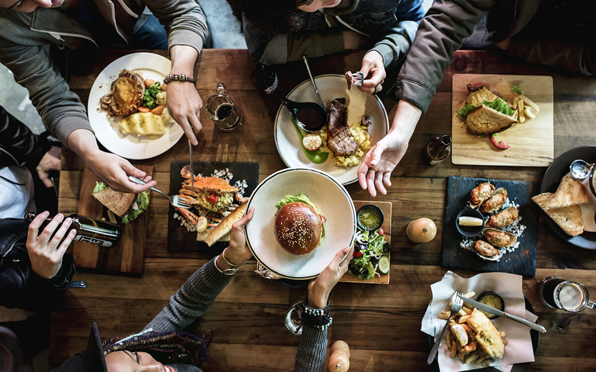 people sharing a meal