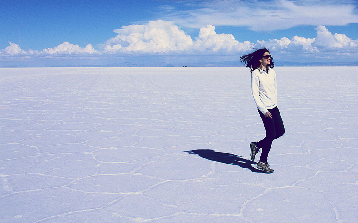 A stunning scene of Salar de Uyuni