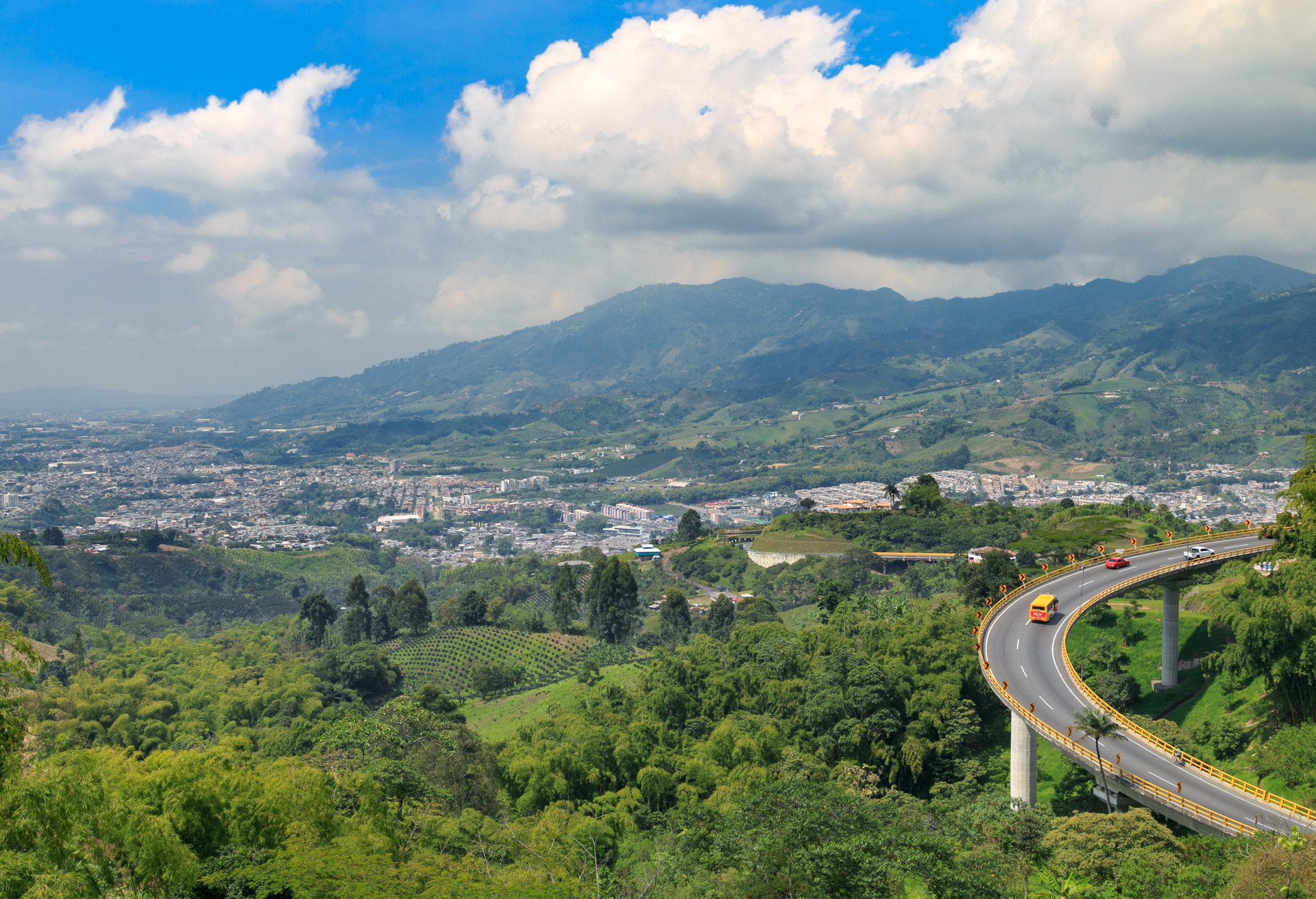 Driving in Colombia, South America