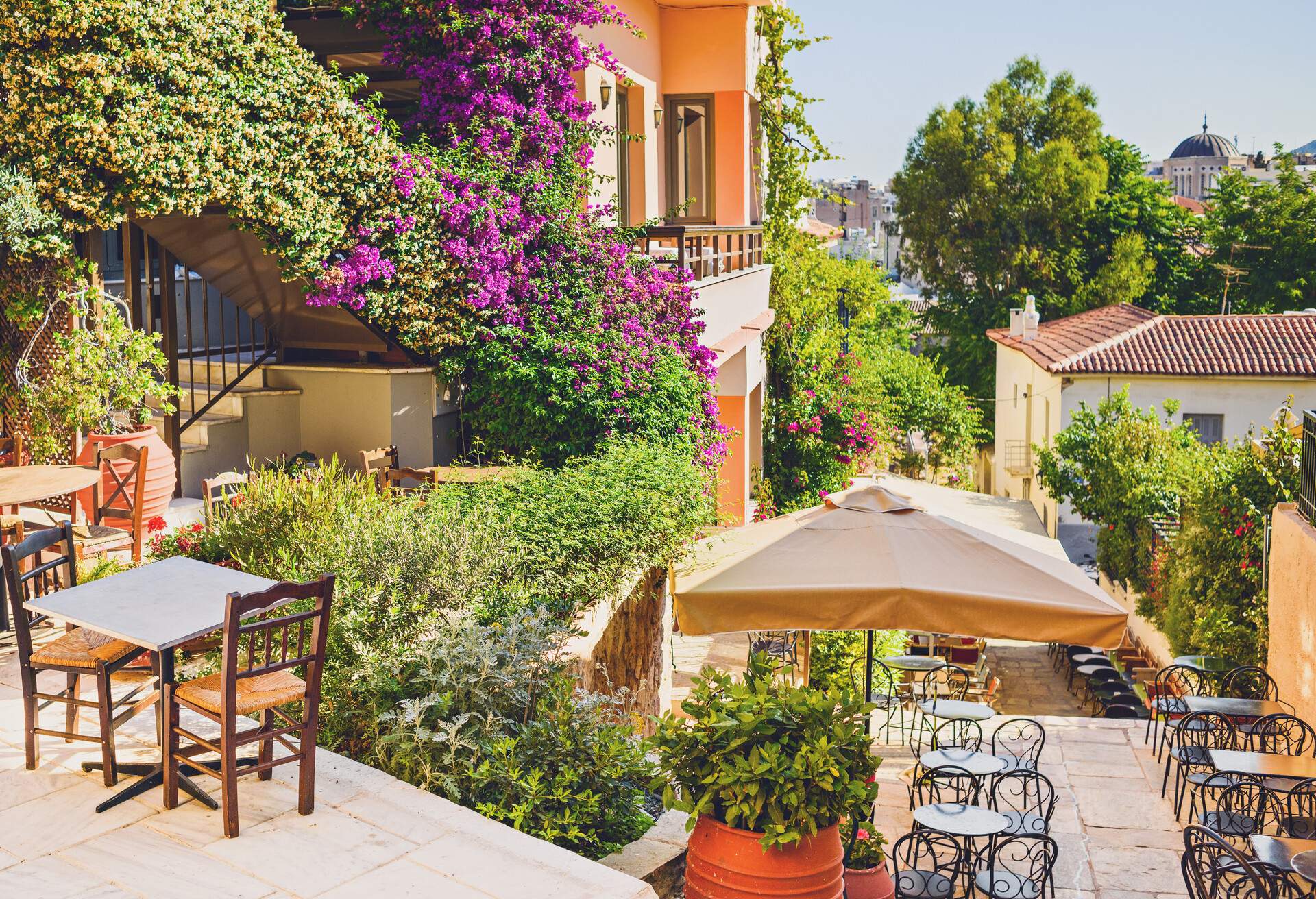 Athens old town, charming Plaka district, Greece