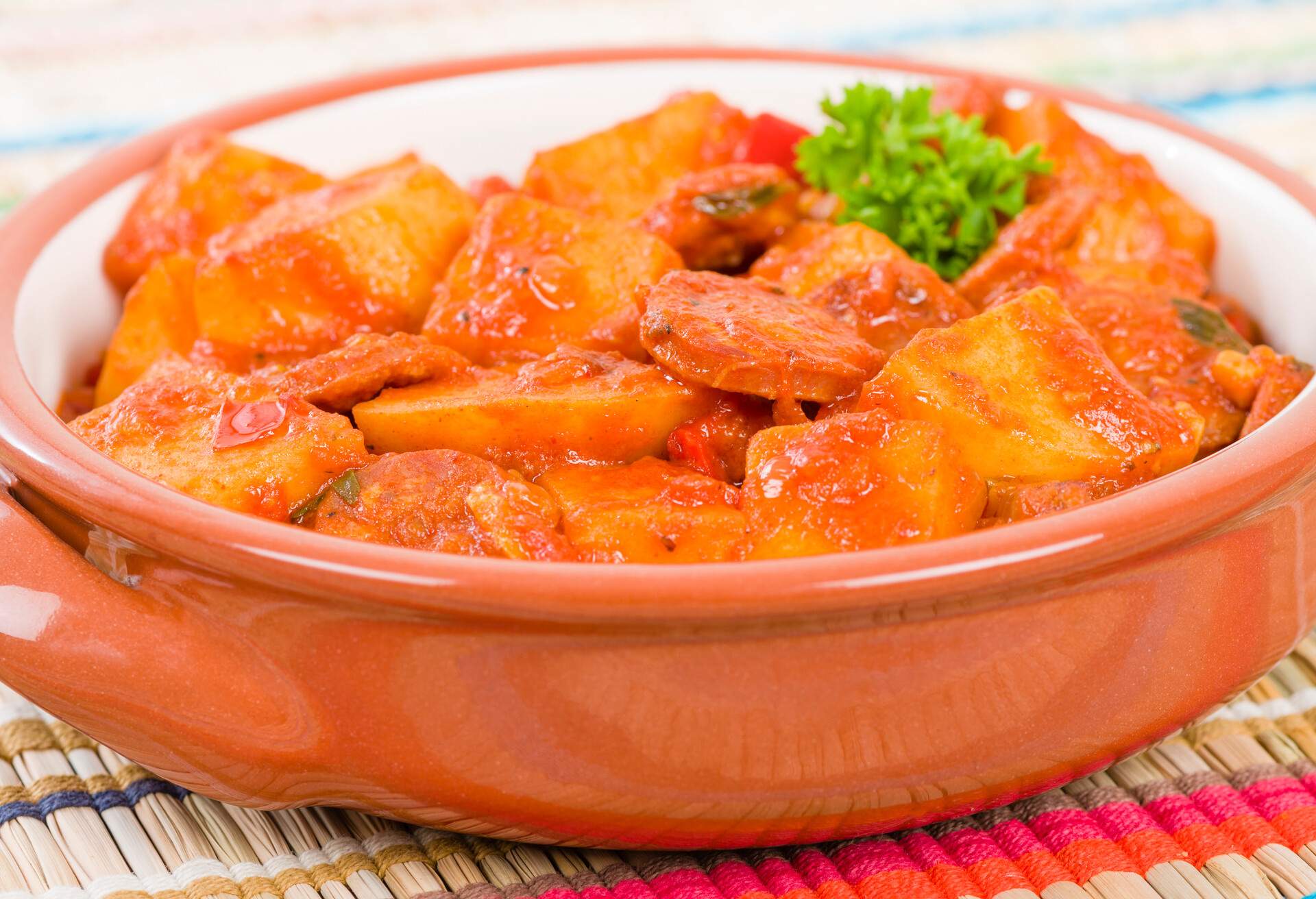 Patatas a la Riojana - Potato, chorizo and peppers stew.