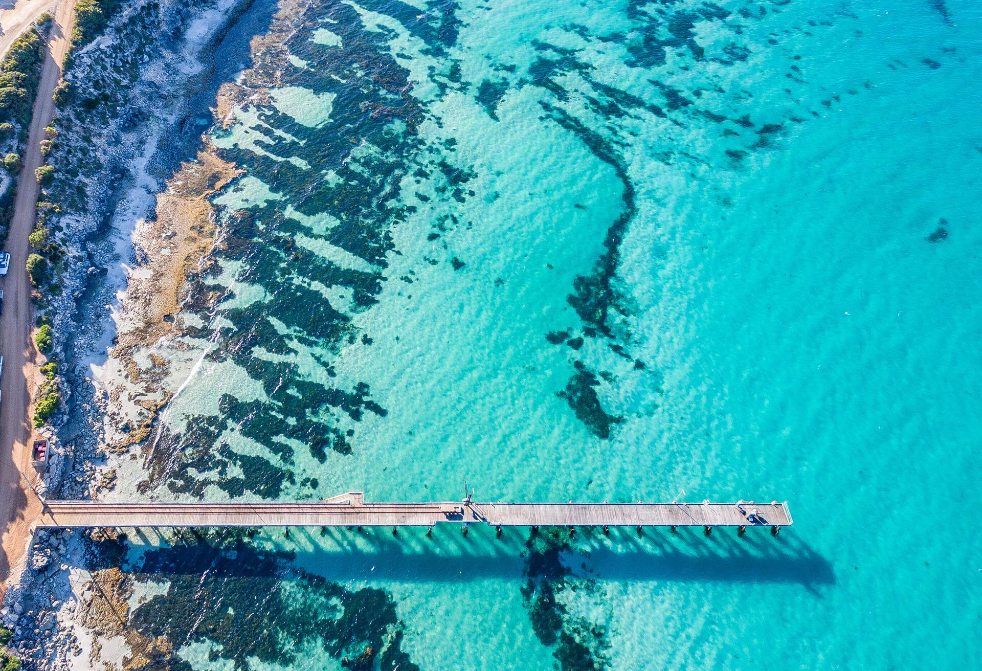 Sky High view of the jetty near sunset