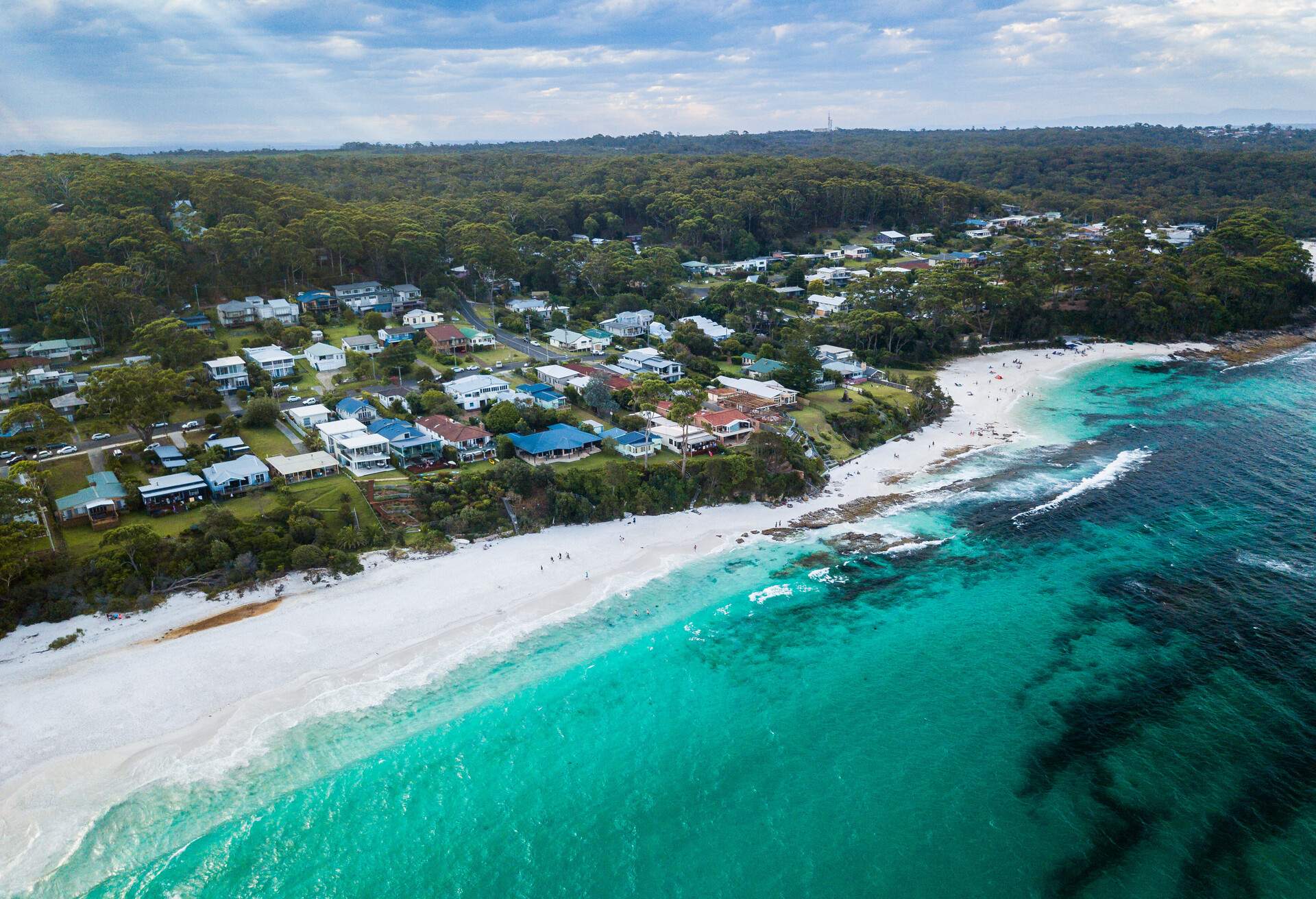 Aerial Drone Picture of the White Sand Hyams beach in New South Wales, Australia; Shutterstock ID 1367815181