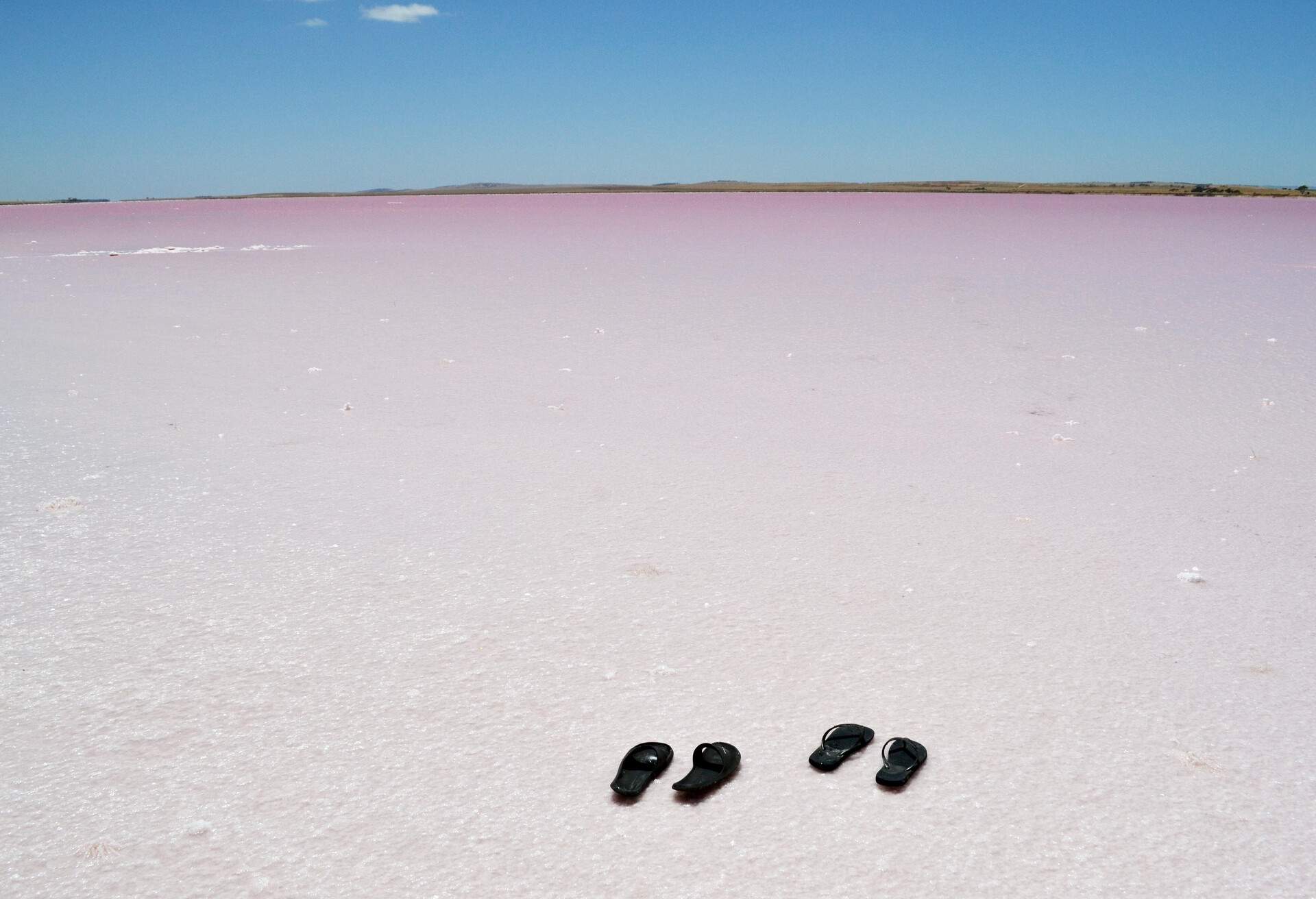 The Pink Lake encountered on the way to Central Australia, not far from Adelaide. Pic was taken in November 2016.