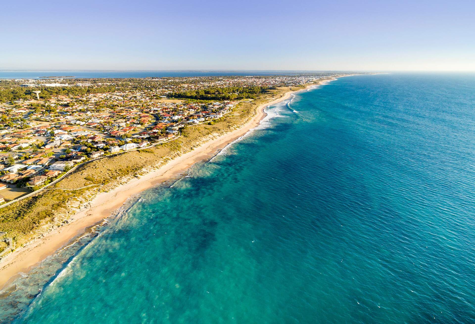 Aerial photograph of Halls Head, Mandurah, south of Perth, Western Australia, Australia.; Shutterstock ID 621795707