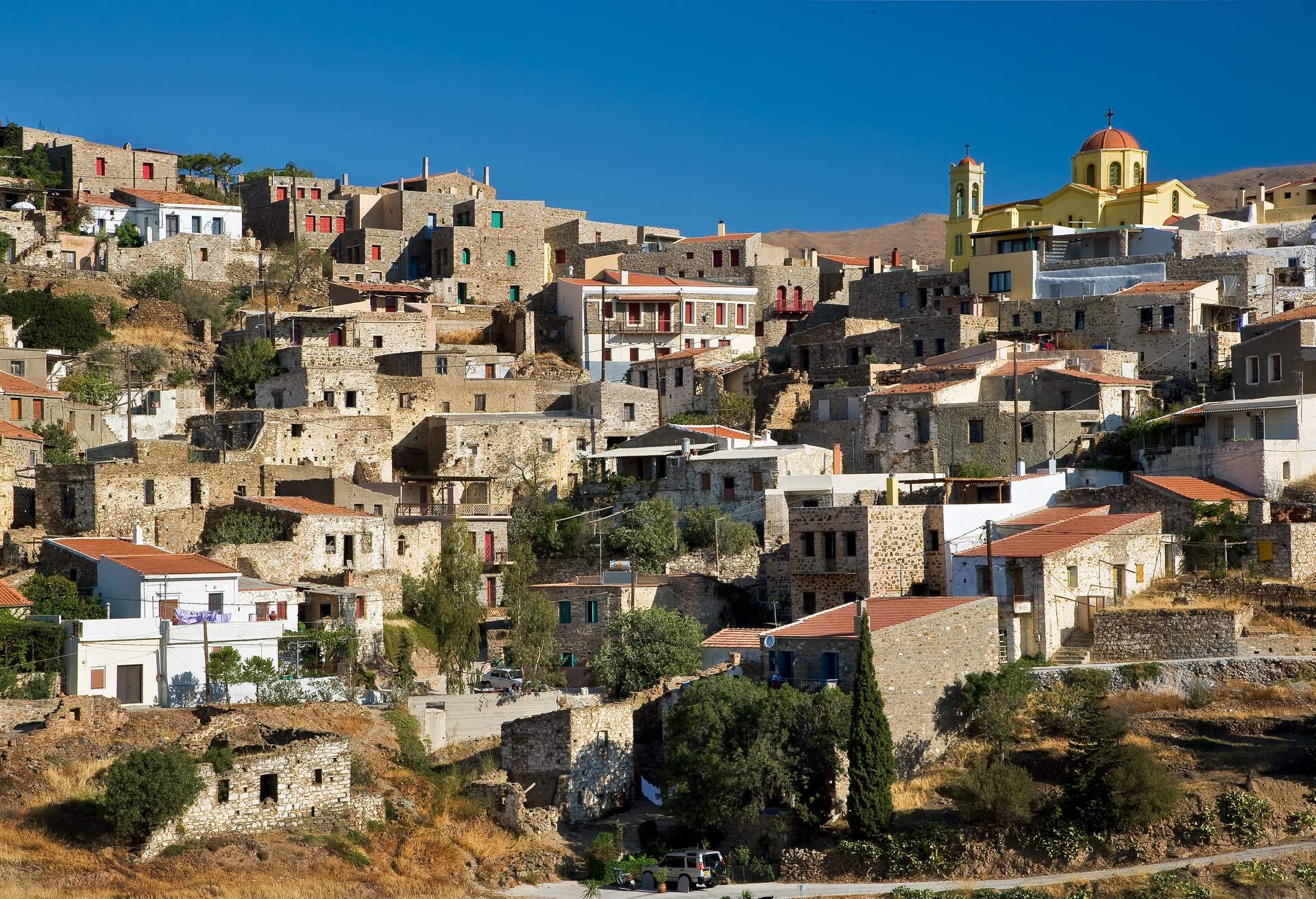A view of Chios Village in Chios Island, Greece