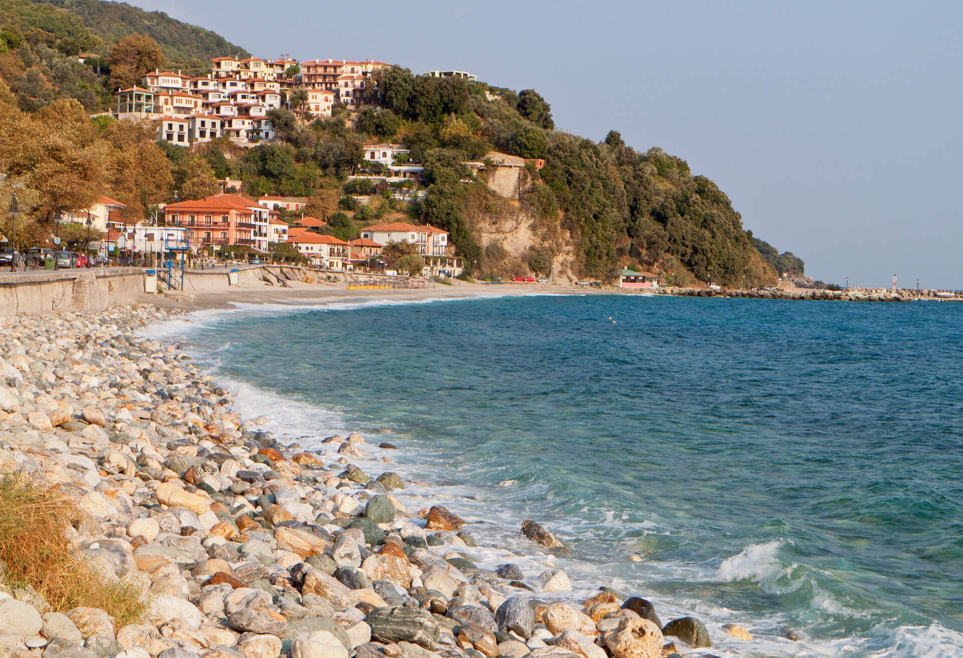 Agios Ioannis village and beach at Pelion in Greece