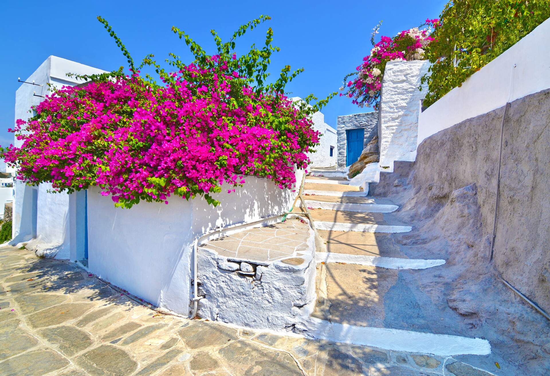 traditional architecture of Cyclades at Apollonia Sifnos Greece