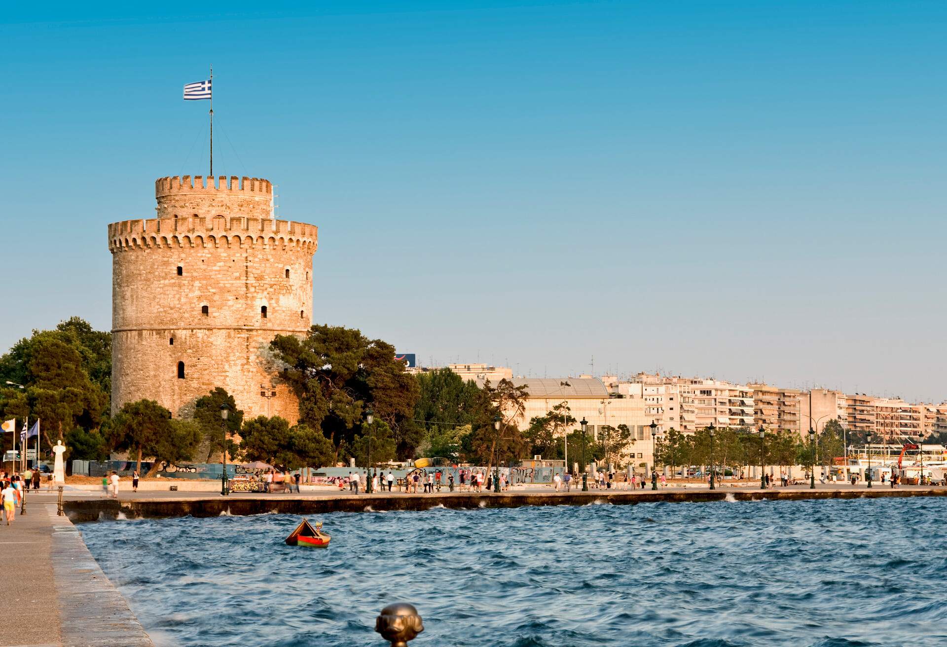 The white tower at Thessaloniki city in Greece