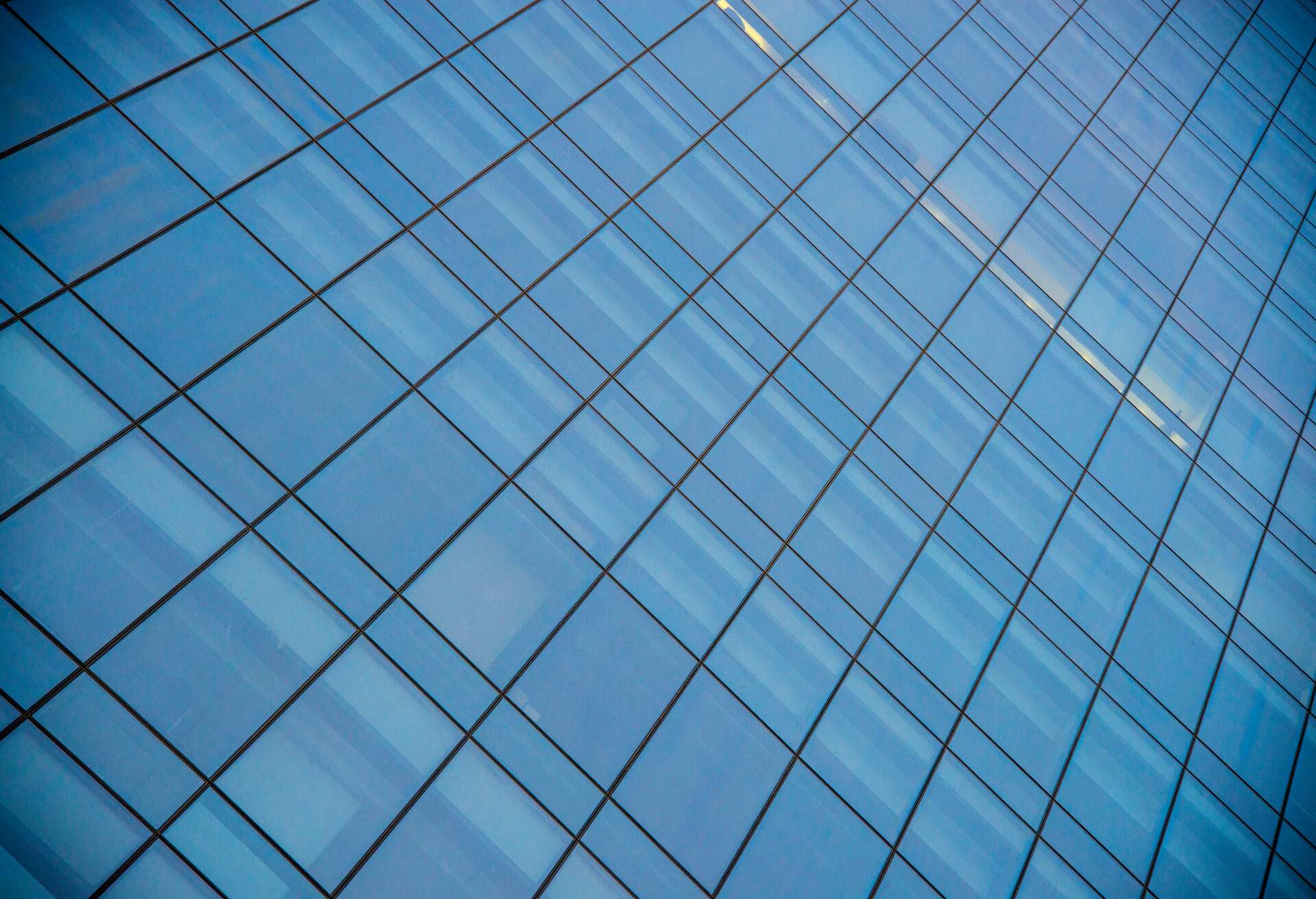 Detail shot of office building glass facade.