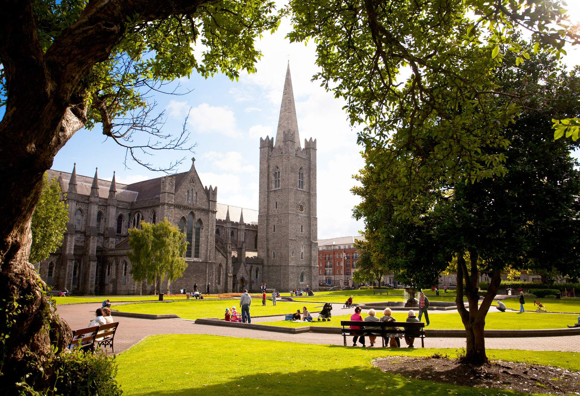 The grounds of St Patrick's Park, Dublin City, Ireland