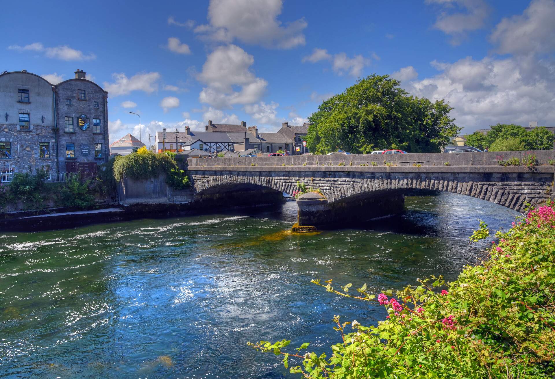 Galway, Ireland and the River Corrib.