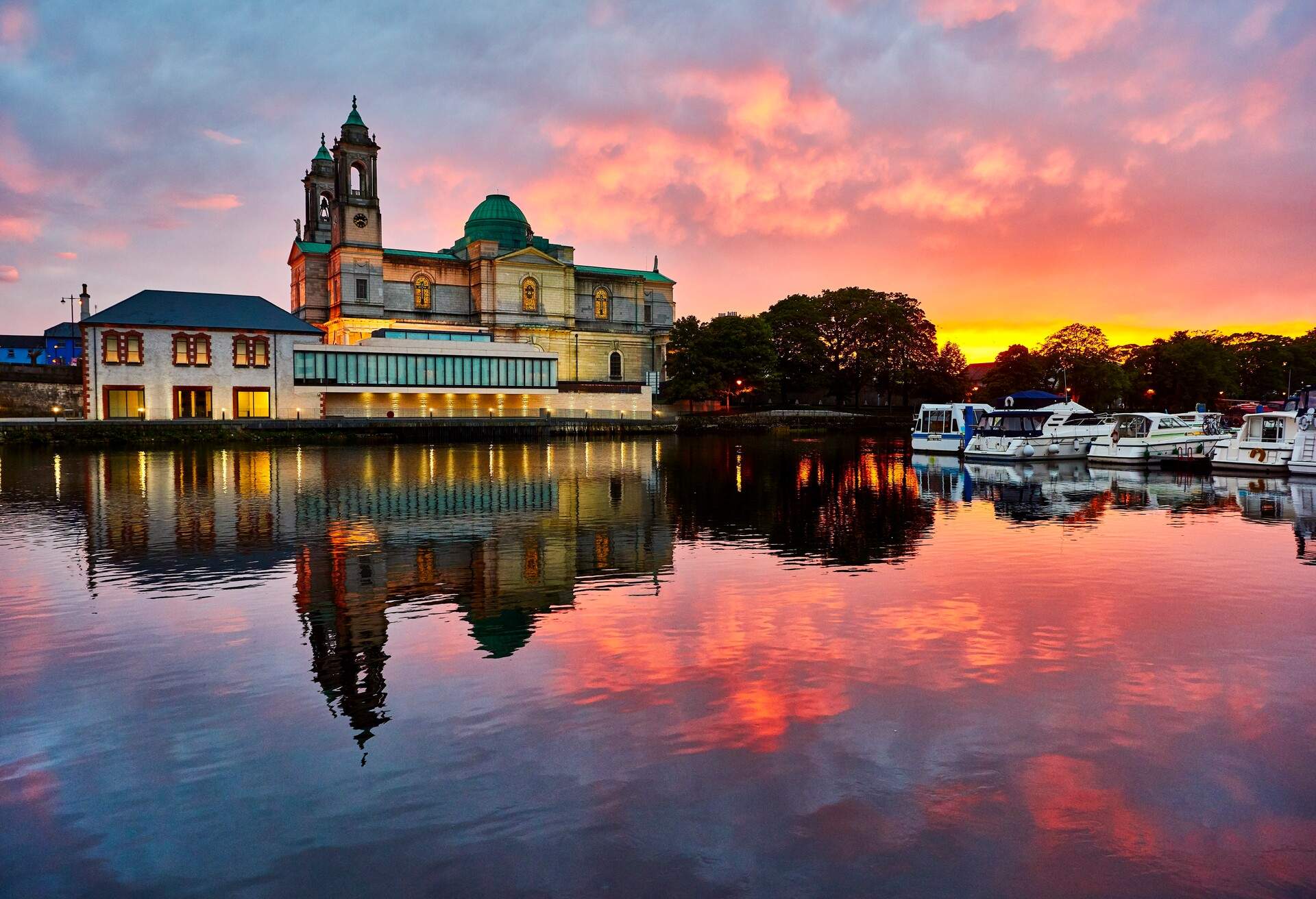 Ireland, County Westmeath, Athlone, Shannon River, Saint Peter and Pauls church