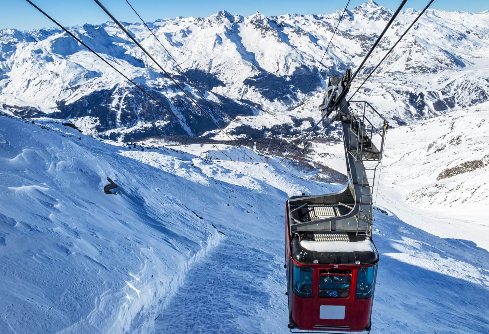 Cableway in the alps; Shutterstock ID 491359354