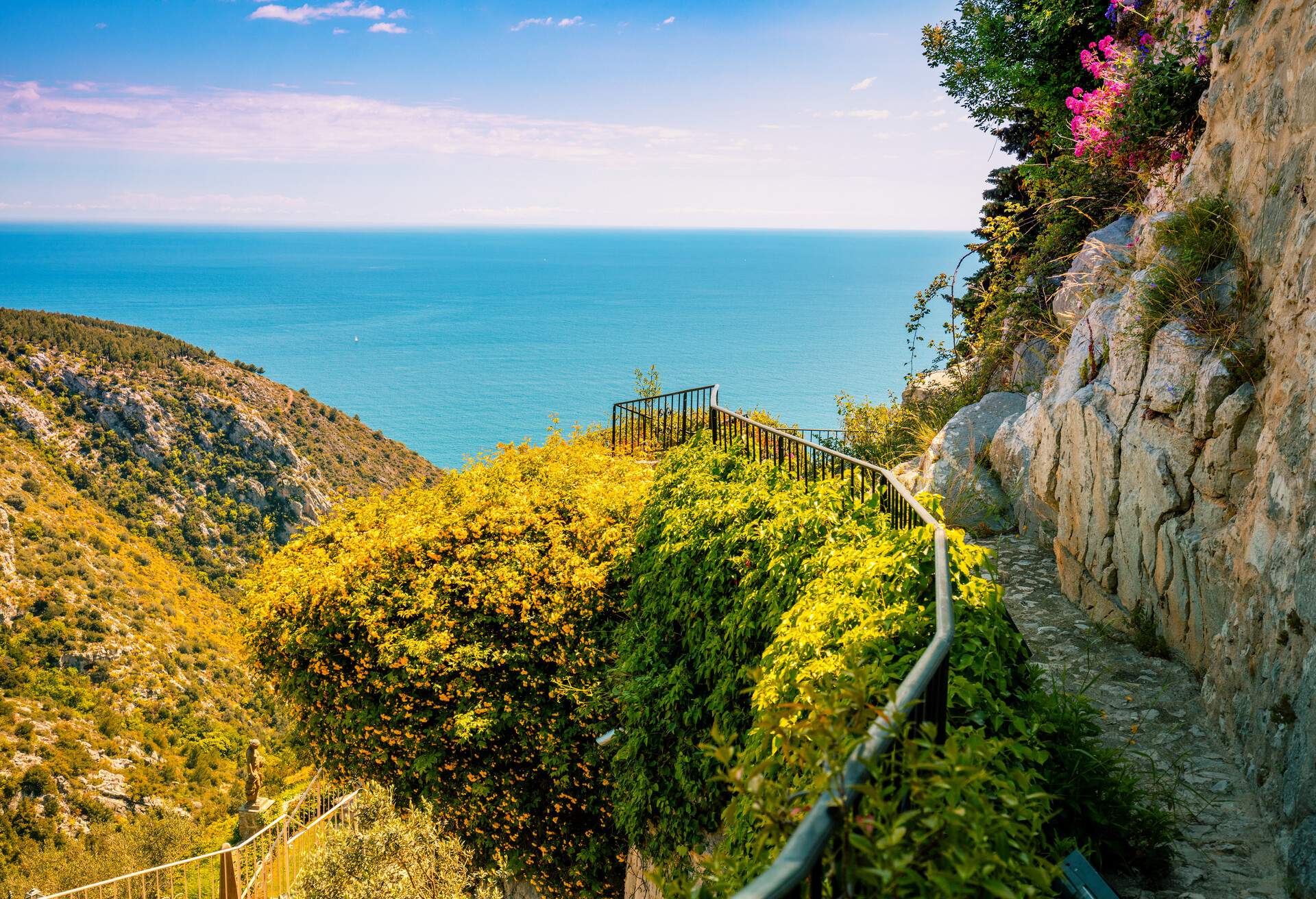 Nietzsche footpath,  Eze village, France.