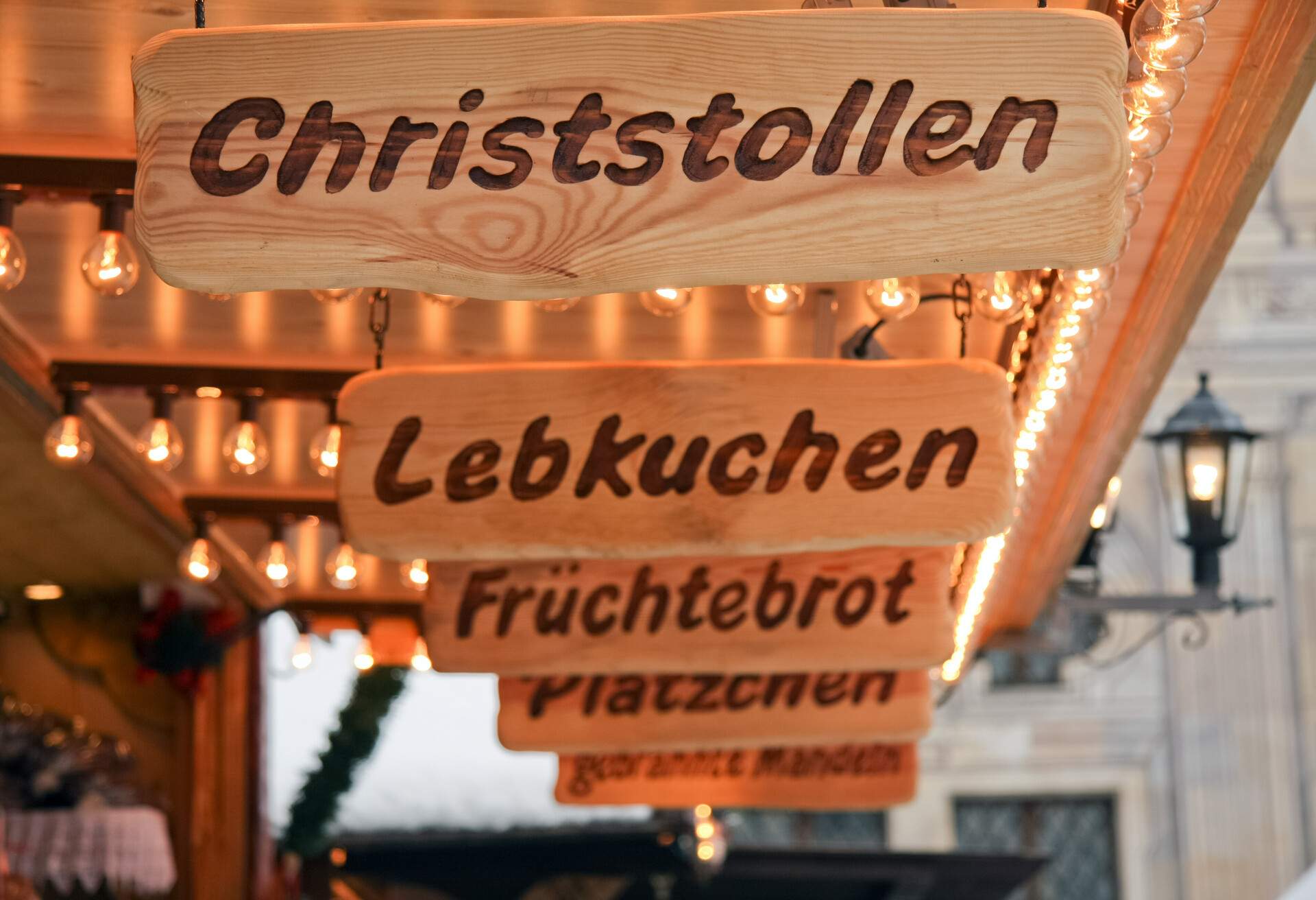 Christmas market sign, Munich, Germany
