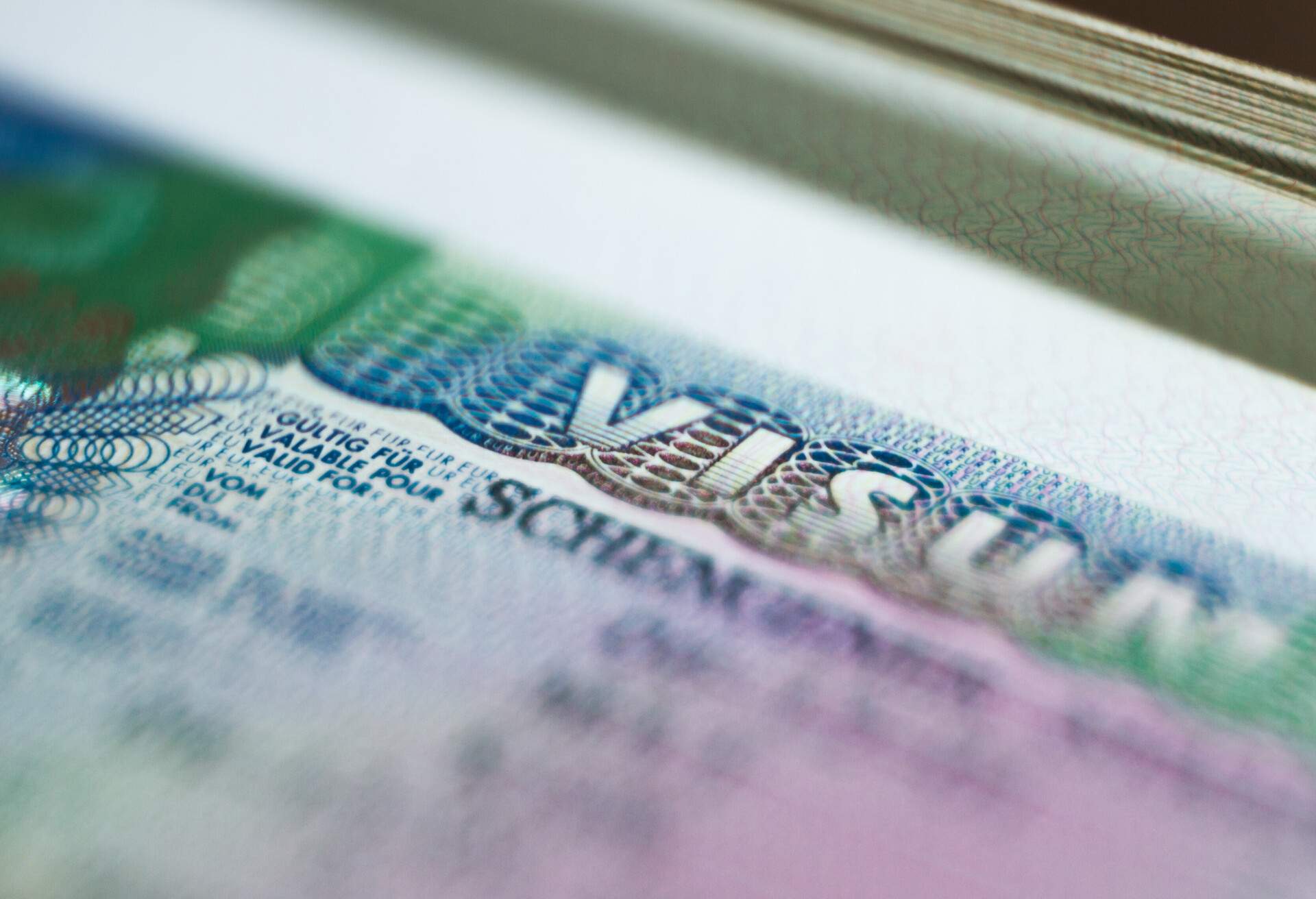 Germany Visa (shallow depth of field)