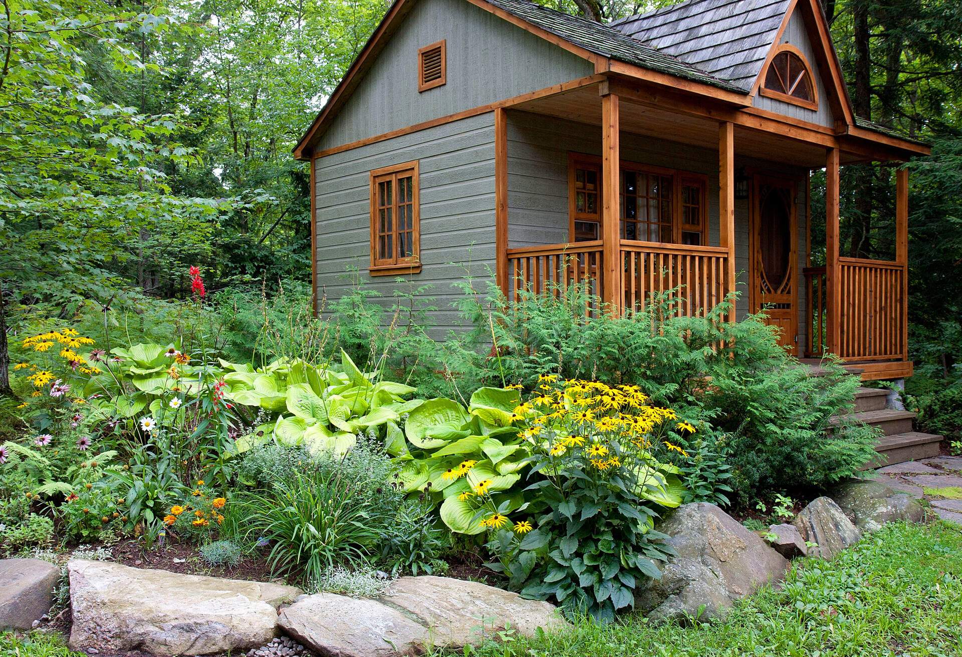 small summer house in the forest