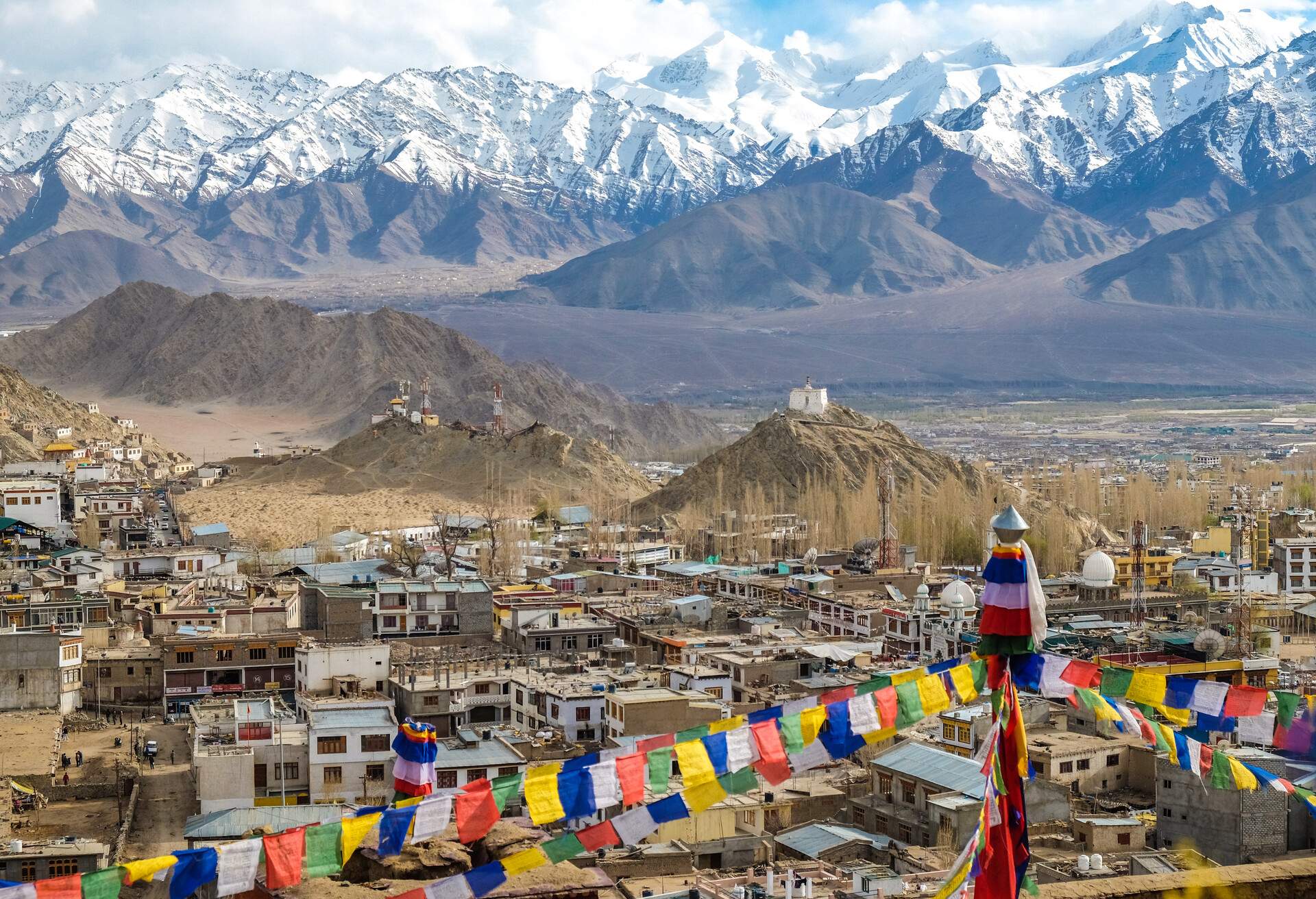 city of Leh Indian Himalayas, viewed from Leh Palace, India