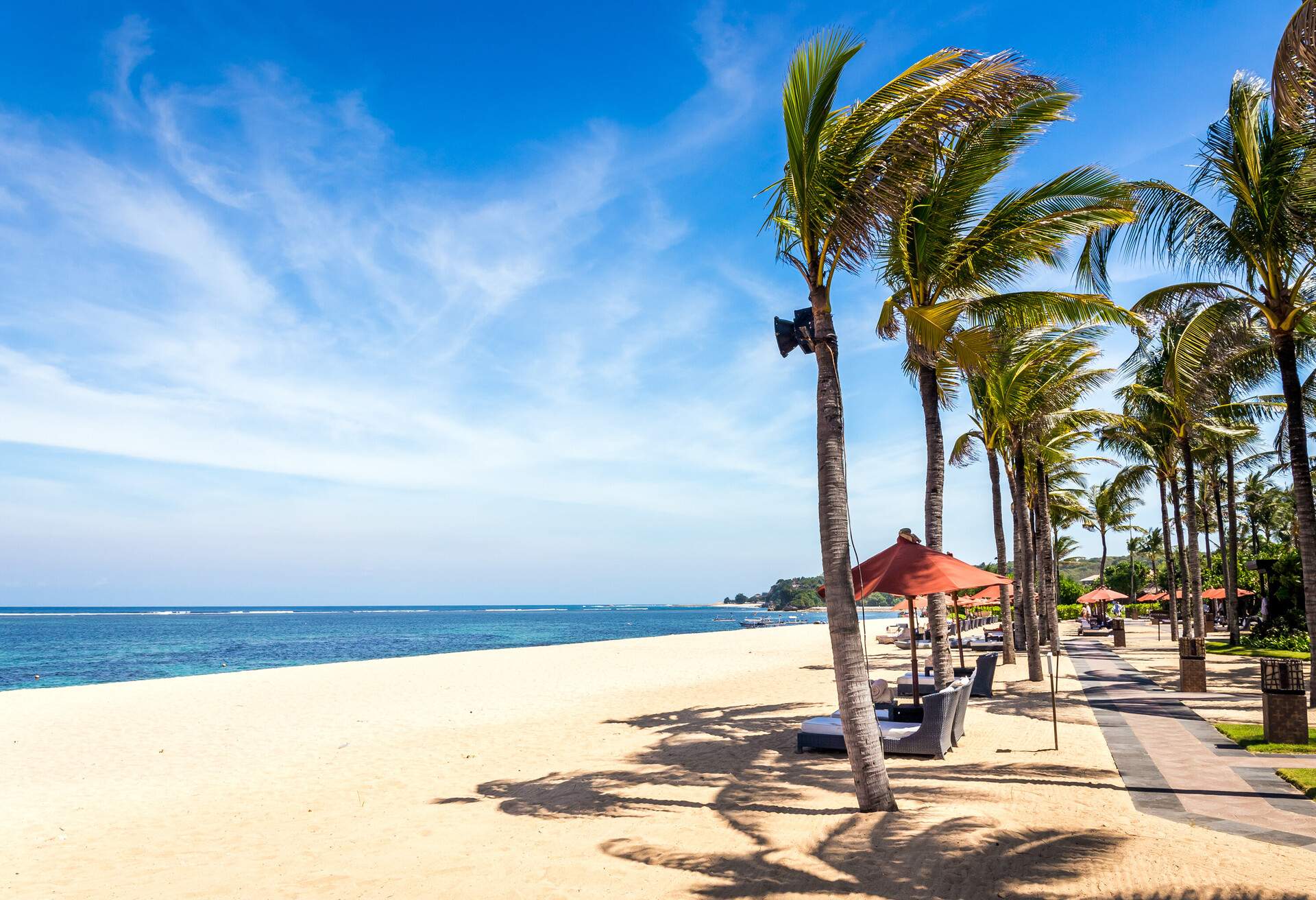 Paradise Geger beach on Bali island in Indonesia 