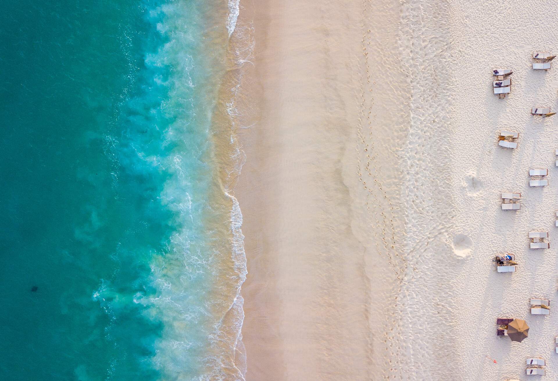 Aerial view beach in Cabo San Lucas in Baja California Sur in Mexico