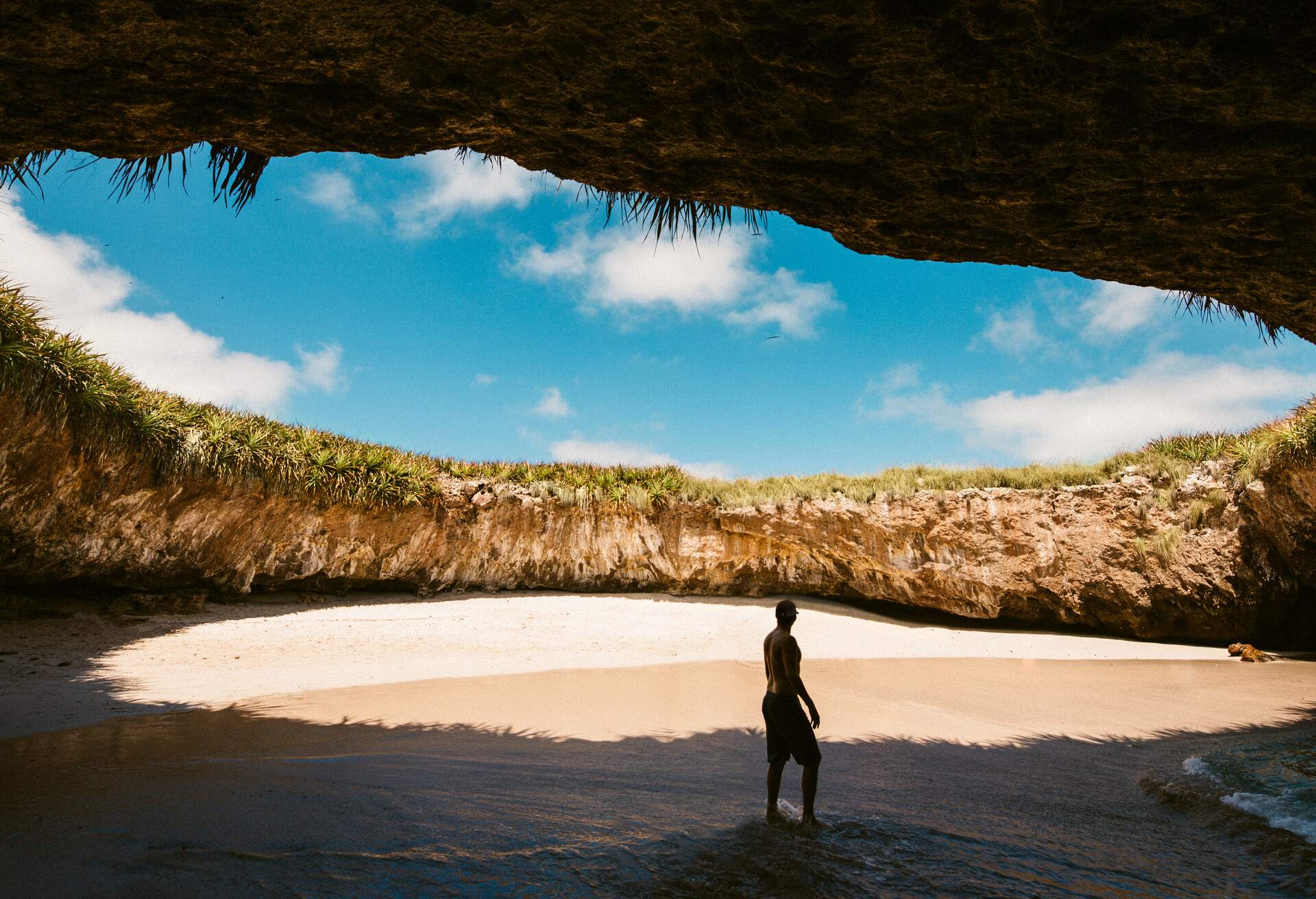 The hidden beach in Marietas Islands, Puerto Vallarta. Mexico.