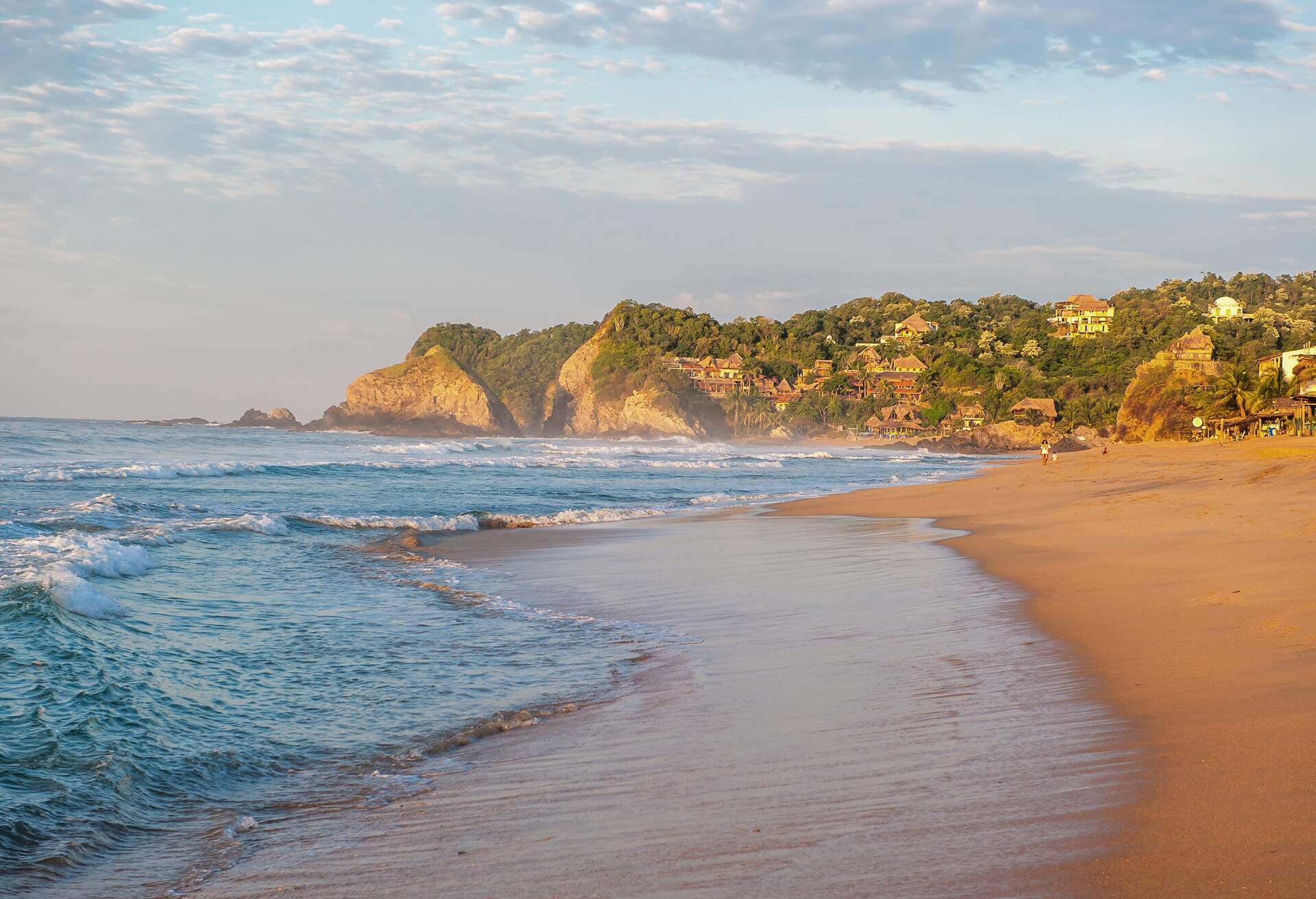 Zipolite beach at sunrise, Mexico