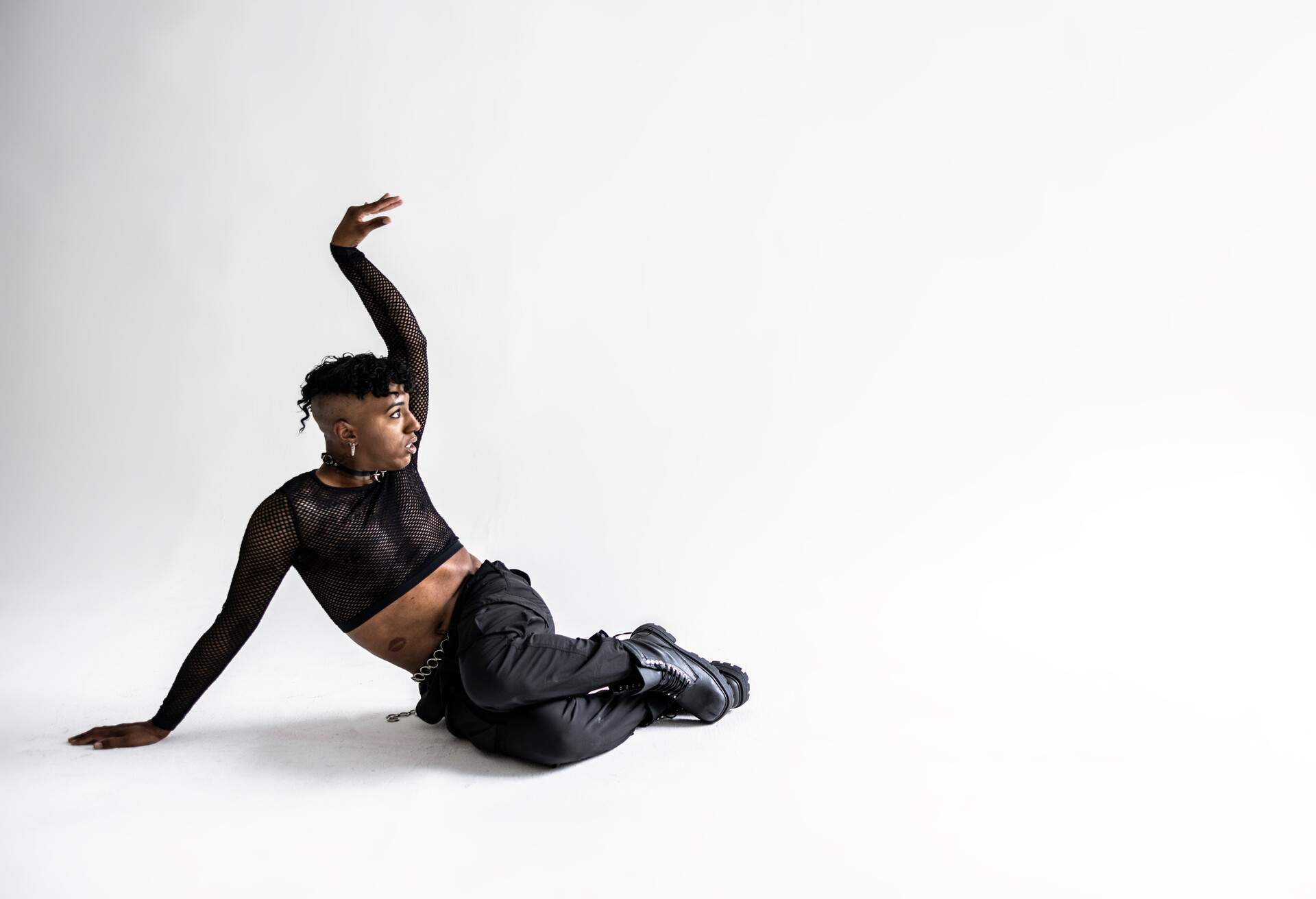 Studio portrait of fashionable male professional dancer