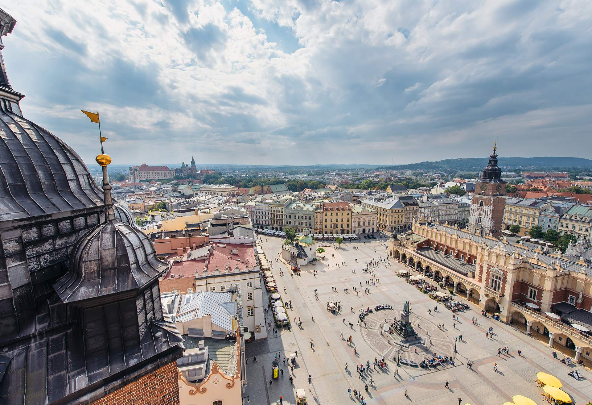 View of Krakow's Market Square, Poland