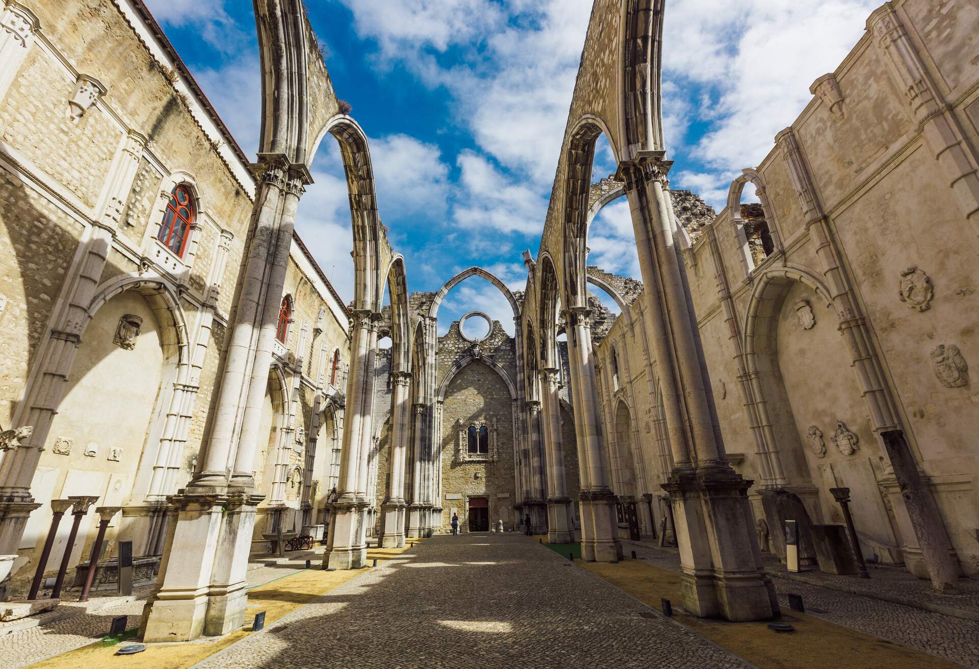 The old convent of Carmo in Lisbon with an open view to the sky