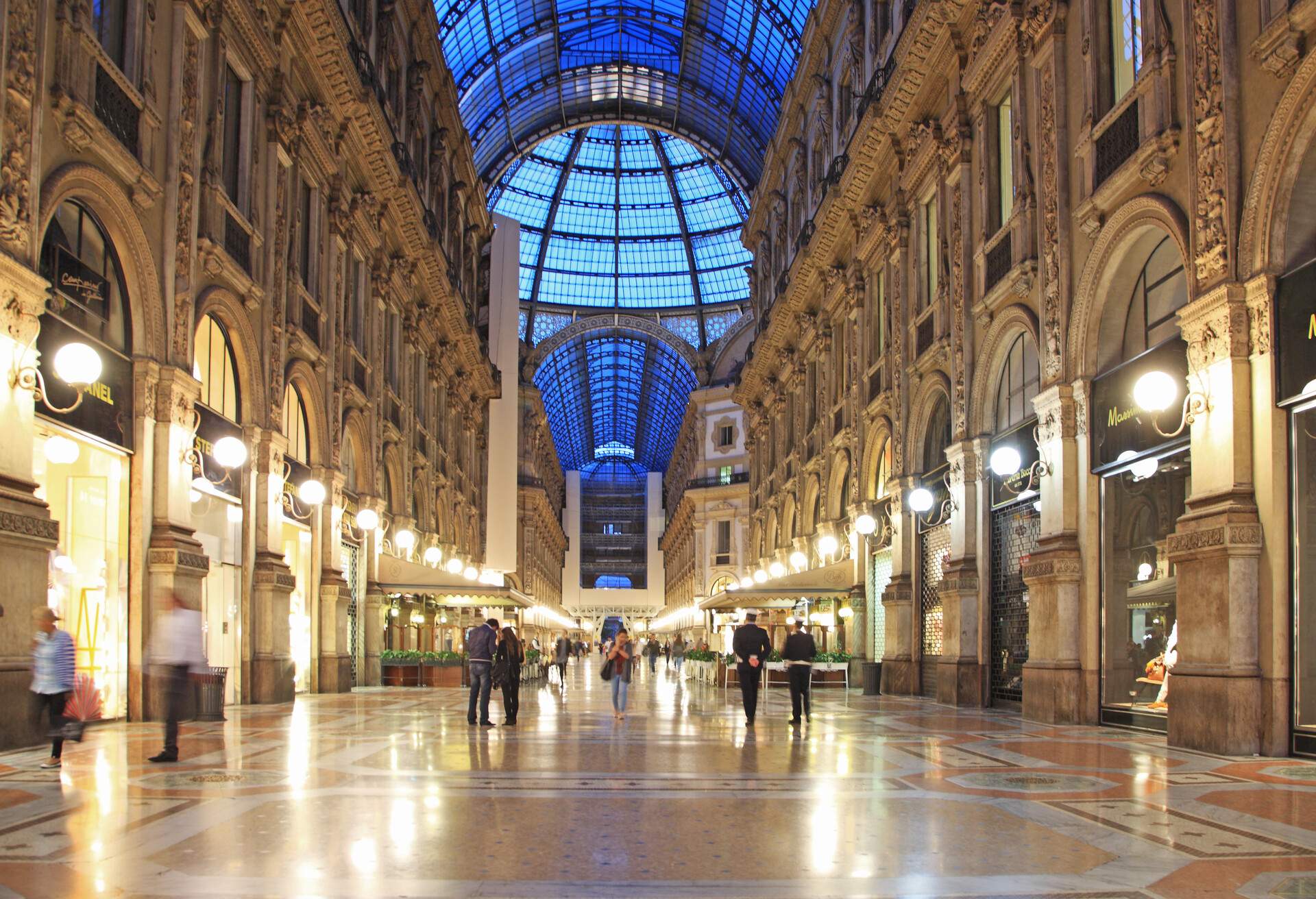 Italy, Milan, Interior of Galleria Vittorio Emanuele II during