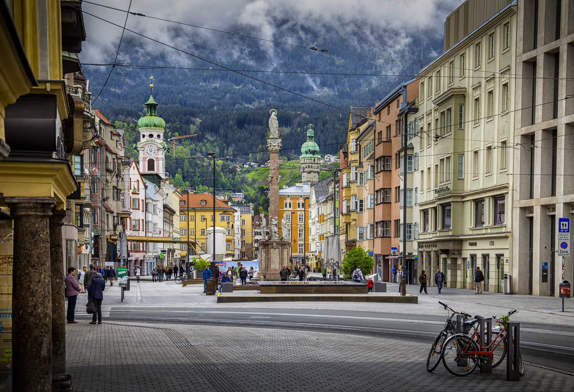 Market square of Old town of Innsbruck, Austria.