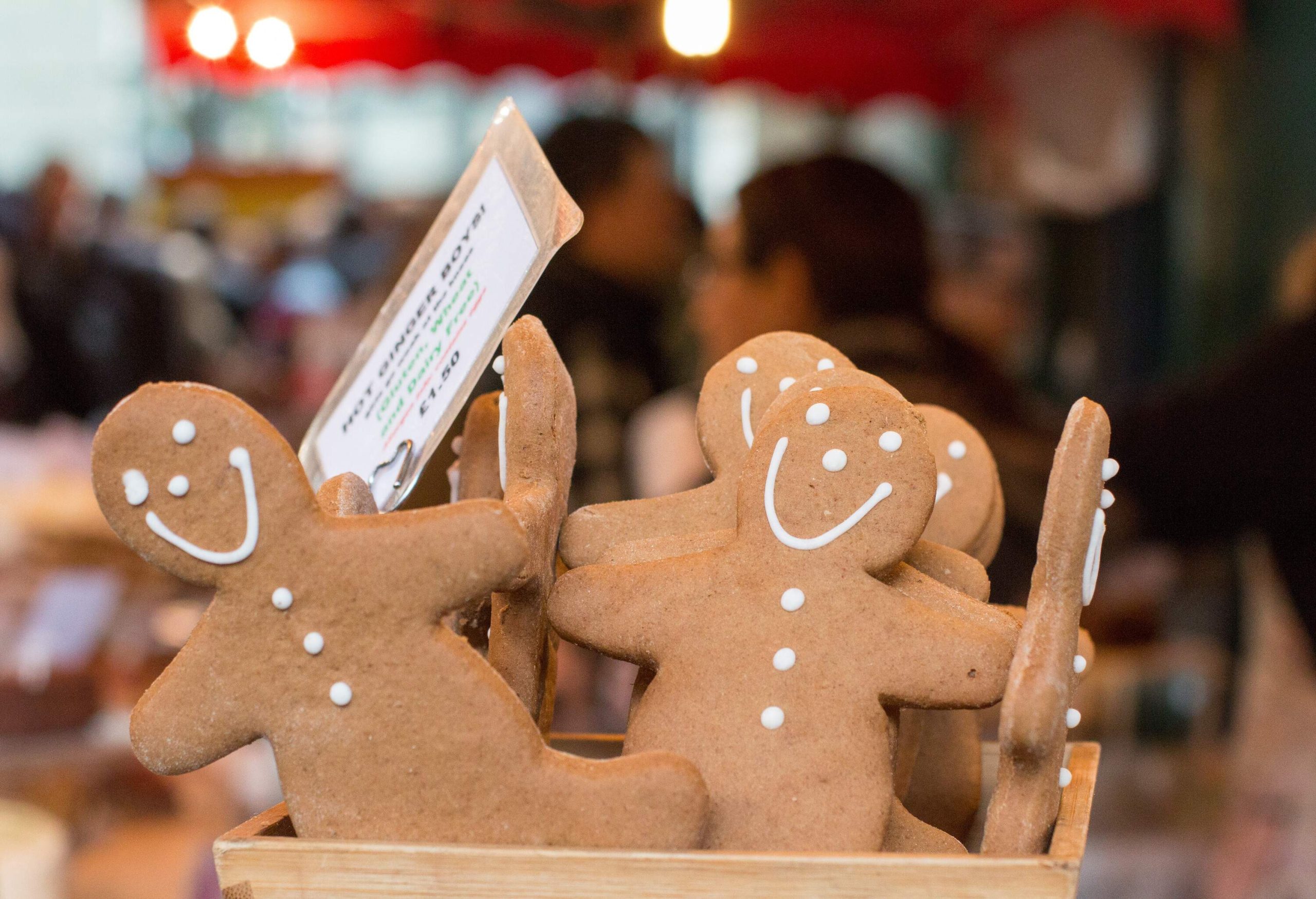 Gingerbread Men for sale in Borough Market, London.