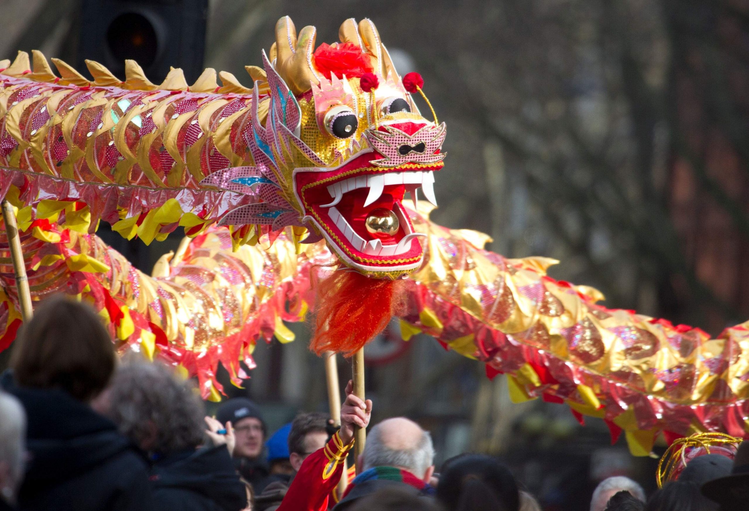 Chinese dragon at LUNAR NEW YEAR parade in London
