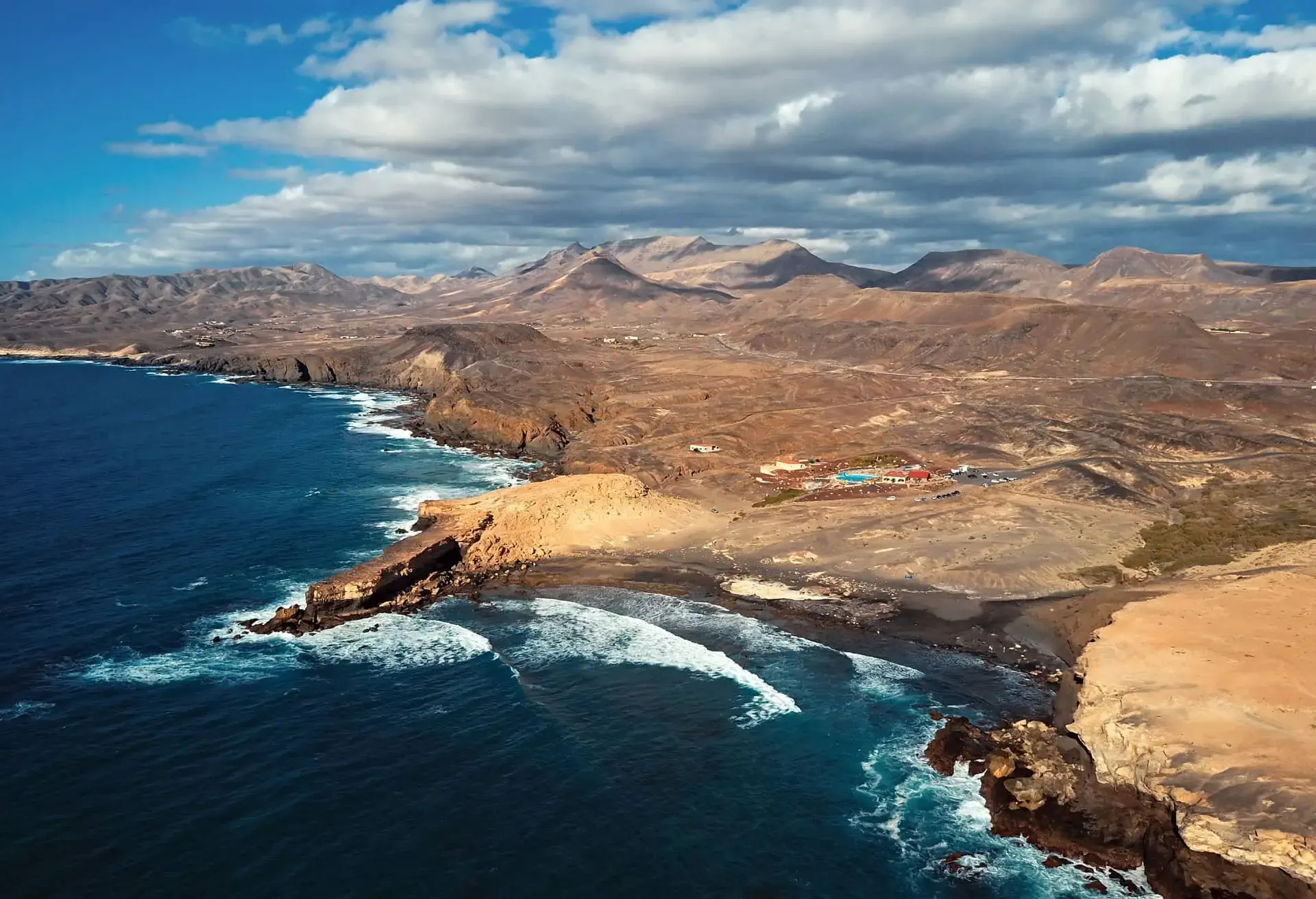 Impressive view over the Canary Islands in the off-season scenery.