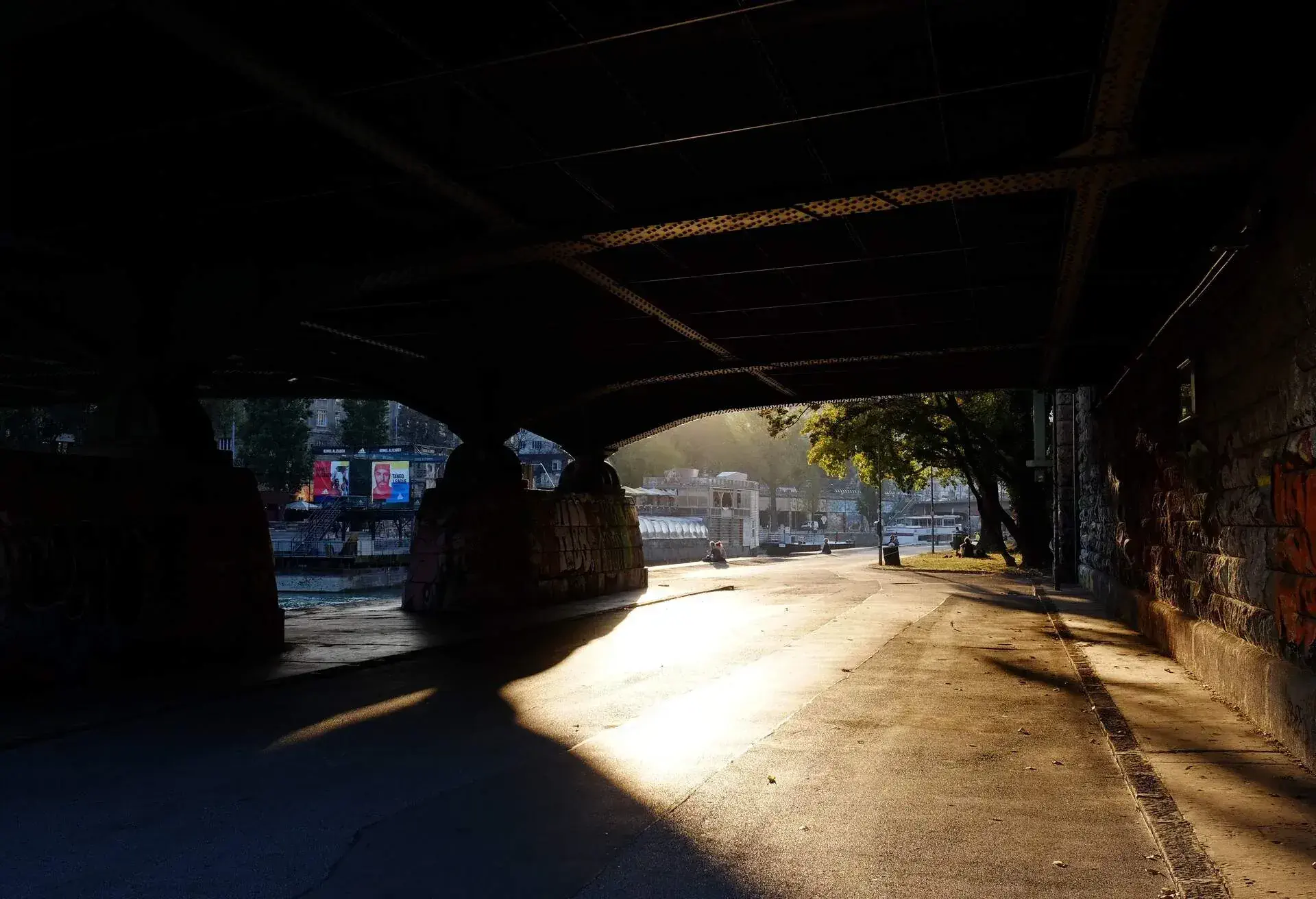 Sunset at Donaukanal, Vienna, Austria