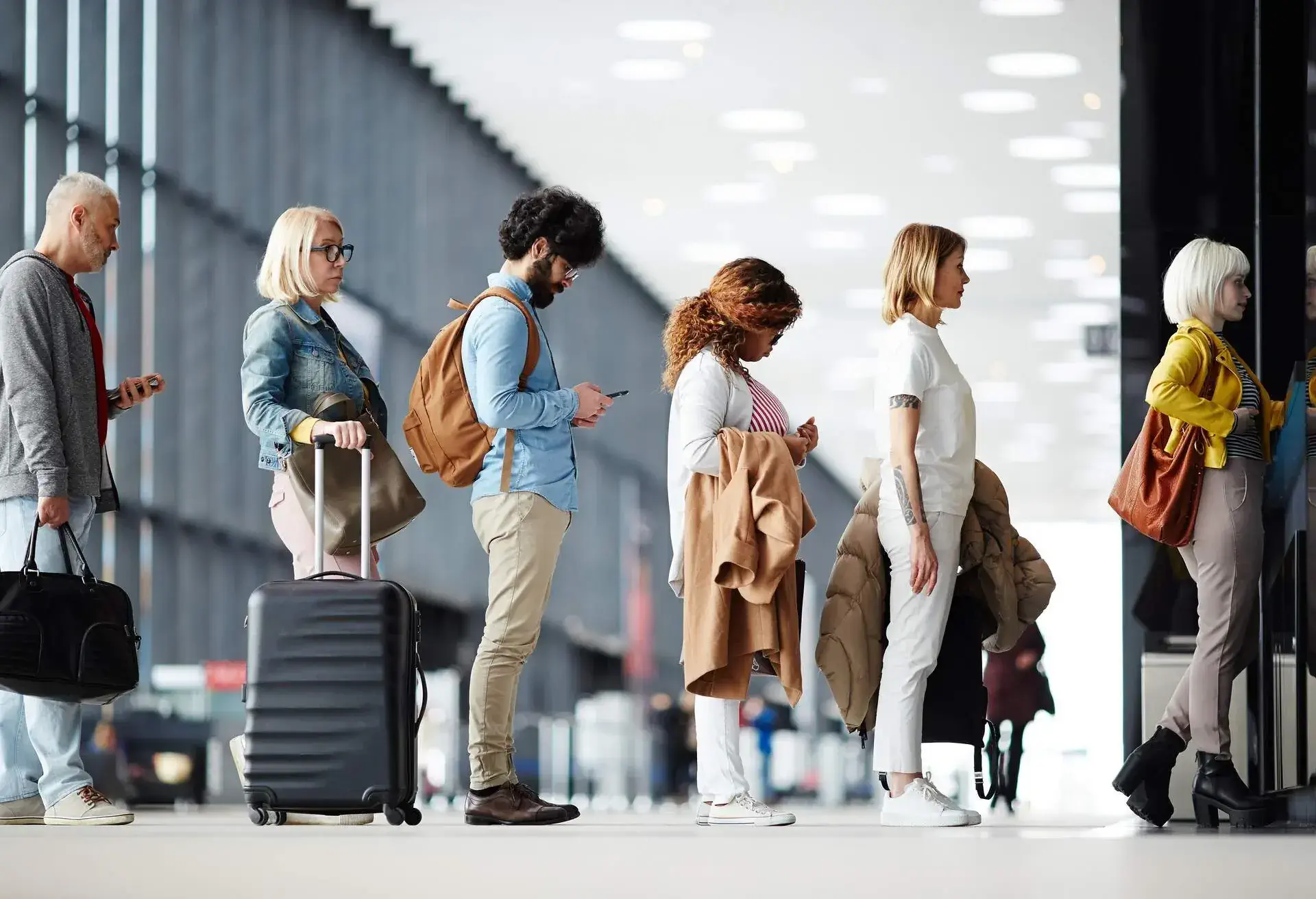 People waiting at the airport