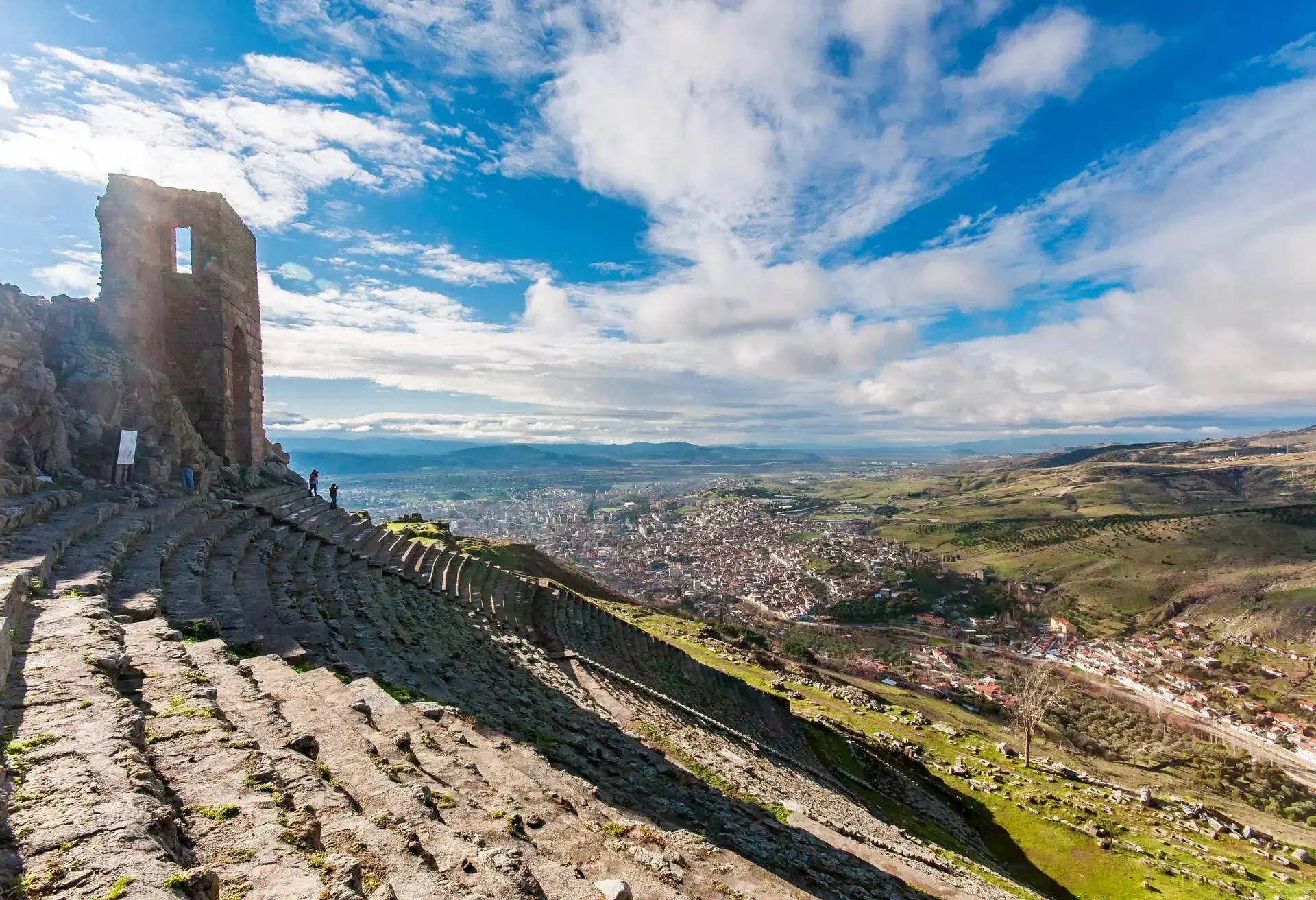 Pergamon also known as Pergamum was an ancient city founded by colonists on the Aegean coast of Anatolia at the site of the present day city of Bergama.
