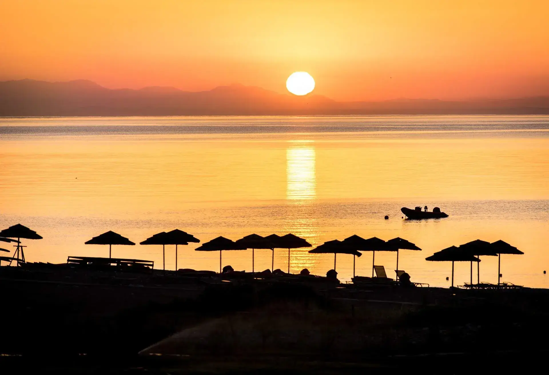 Sunrise on the island of Rhodes, Greece