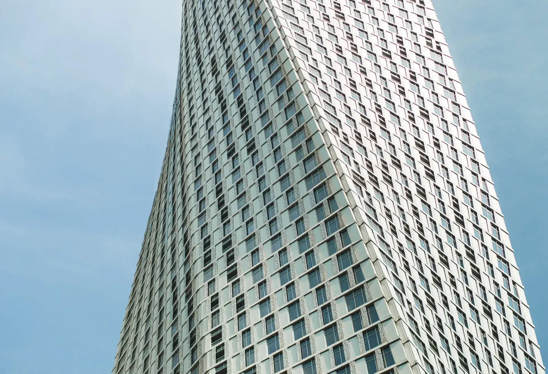 Contemporary downtown architecture in business district in Dubai, UAE. Financial centre. Modern and futuristic. Good for background and copy space. No people