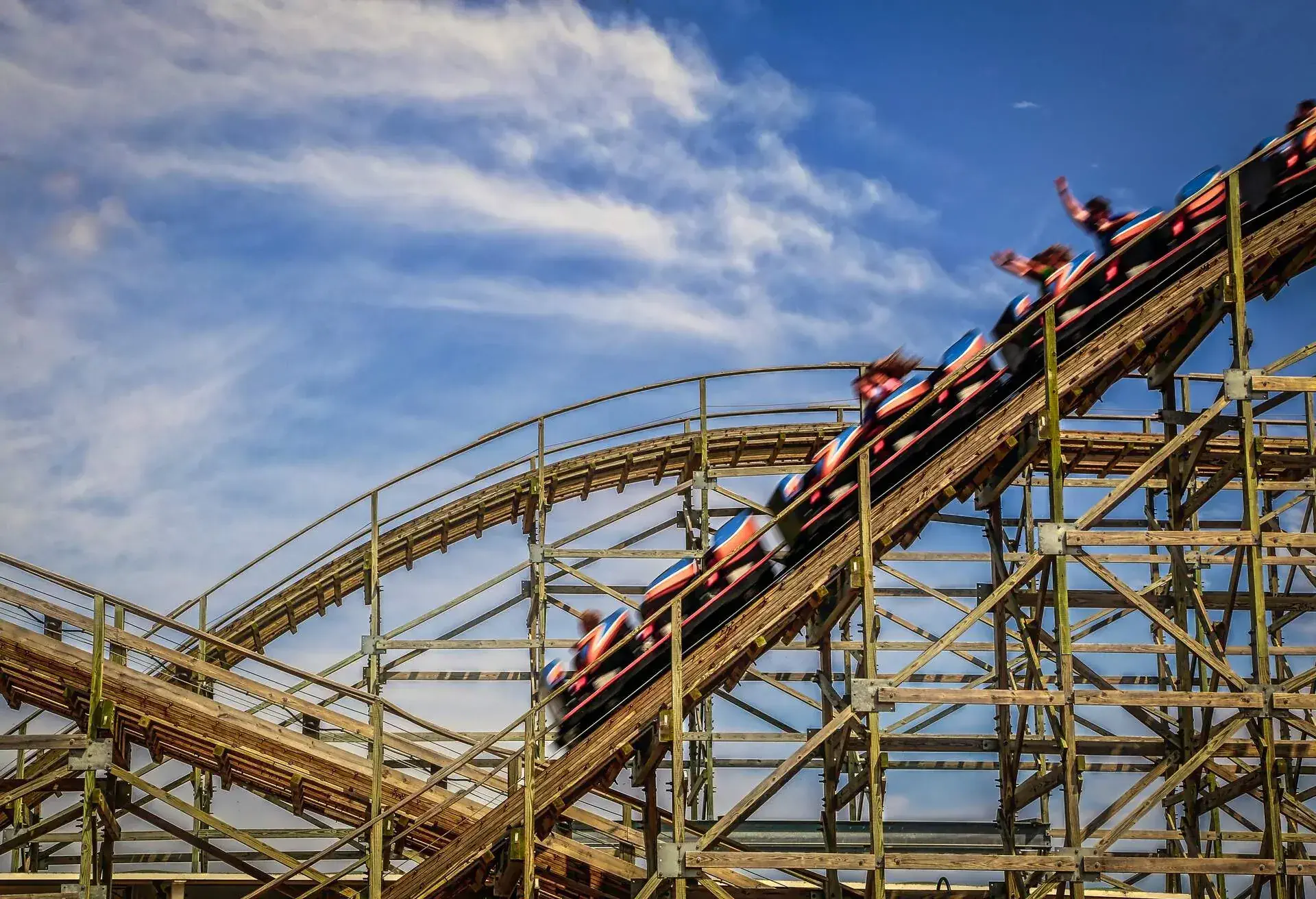 A summer day on a roller coaster!