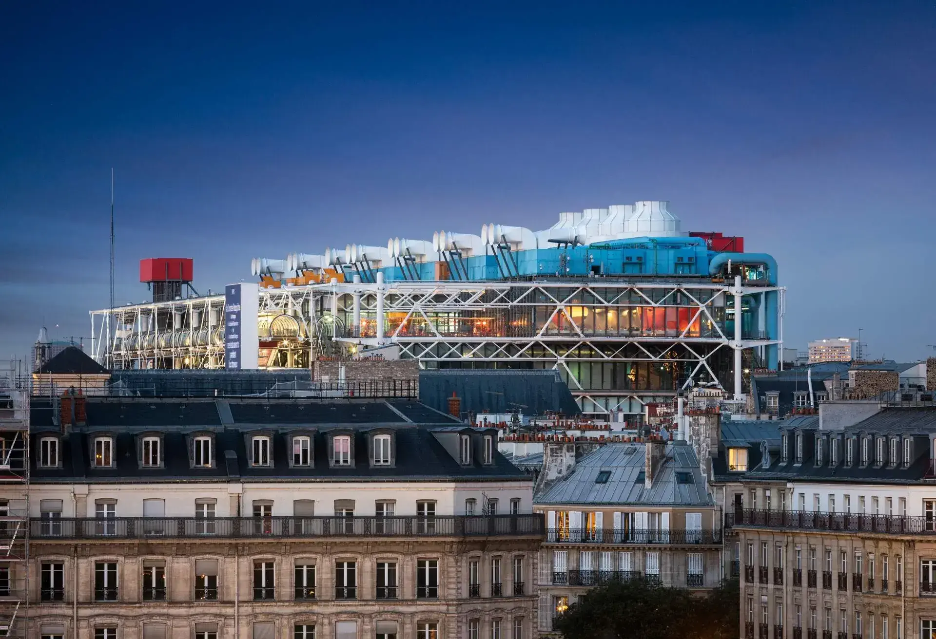 Paris, Ile-de-France, France - october 26, 2019: amazing view between old and new style's architecture
