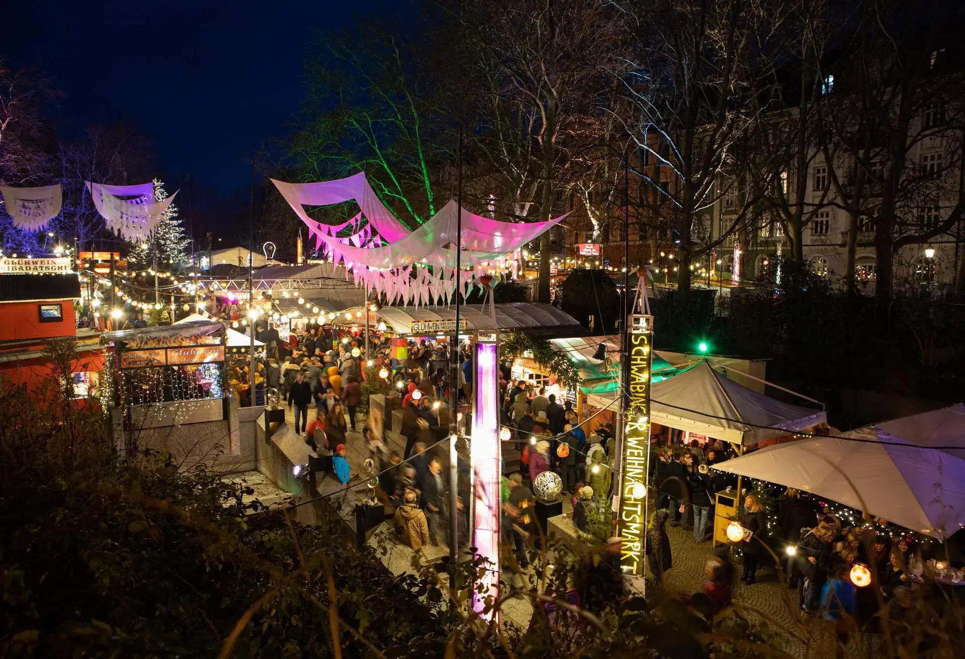 Munich, Germany - December 15, 2019: The christmas market at the square